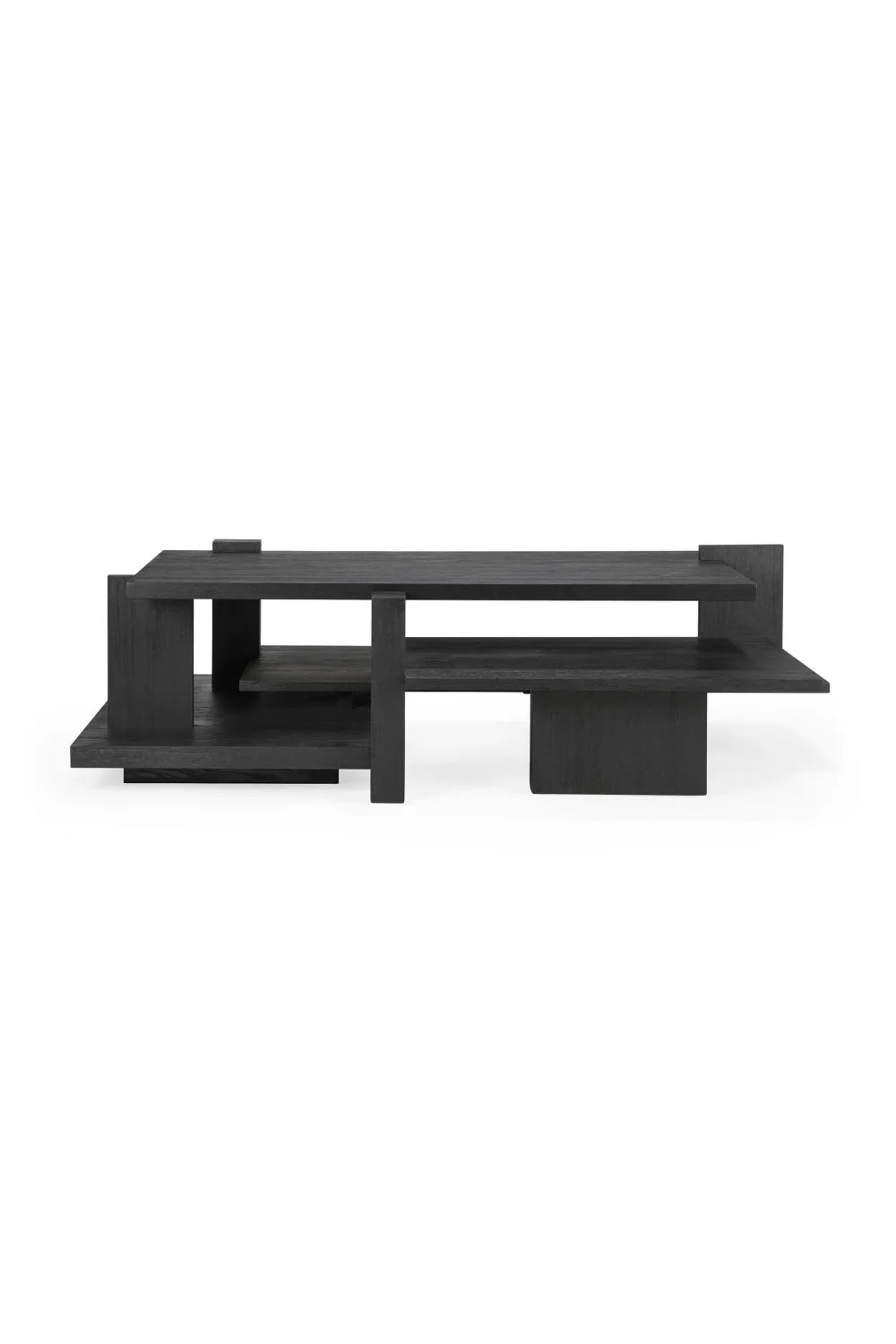 Luxury Black Teak Coffee Table Modern Italian Style for Villa