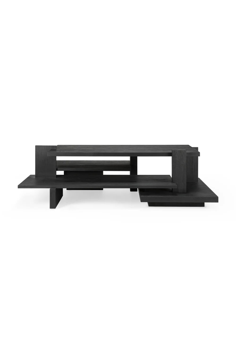 Luxury Black Teak Coffee Table Modern Italian Style for Villa