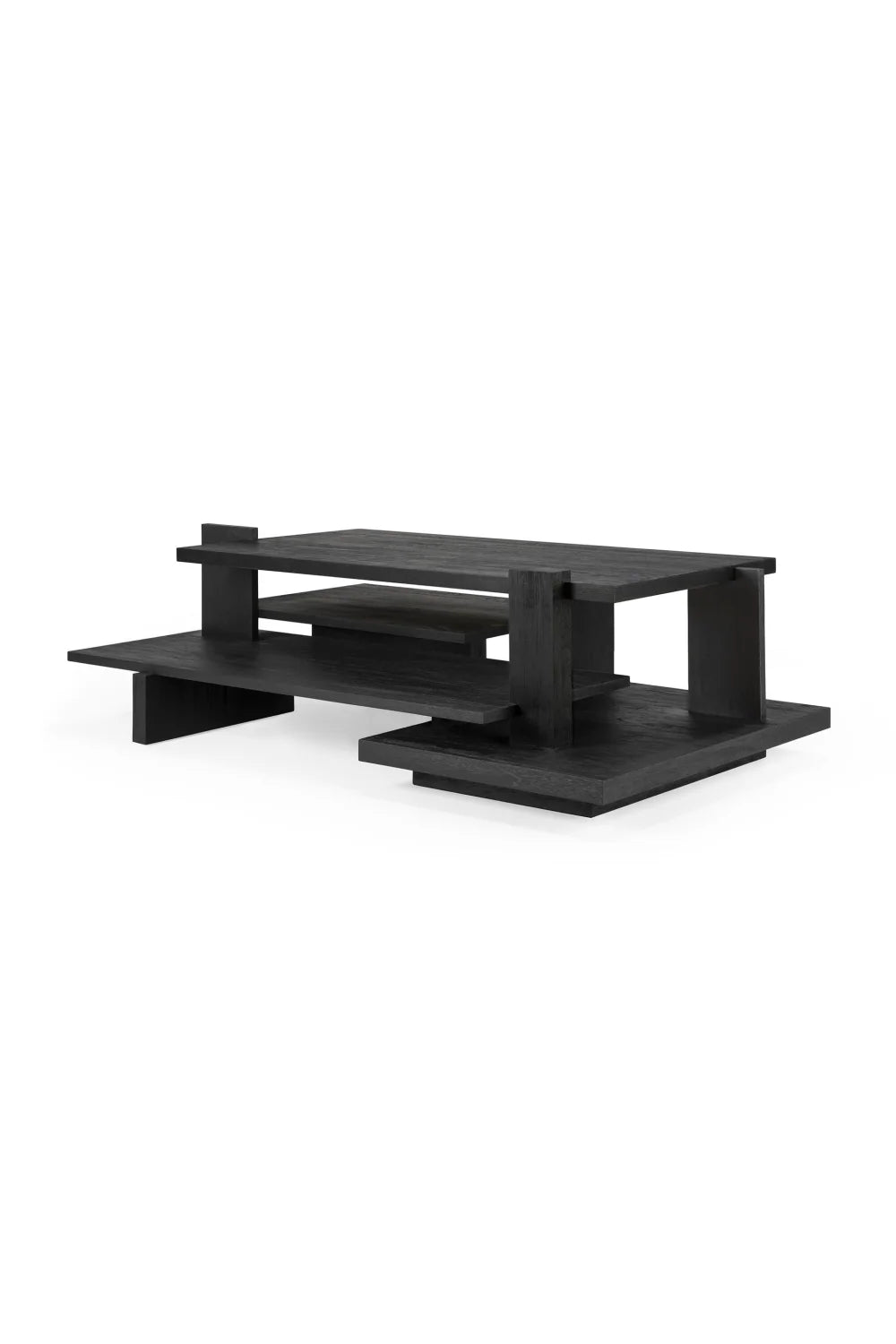 Luxury Black Teak Coffee Table Modern Italian Style for Villa