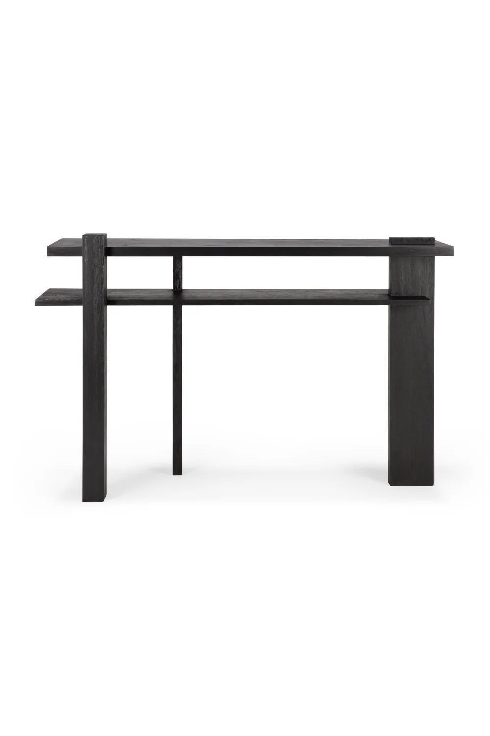 Luxury Black Teak Console Table Modern Italian Style for Villa