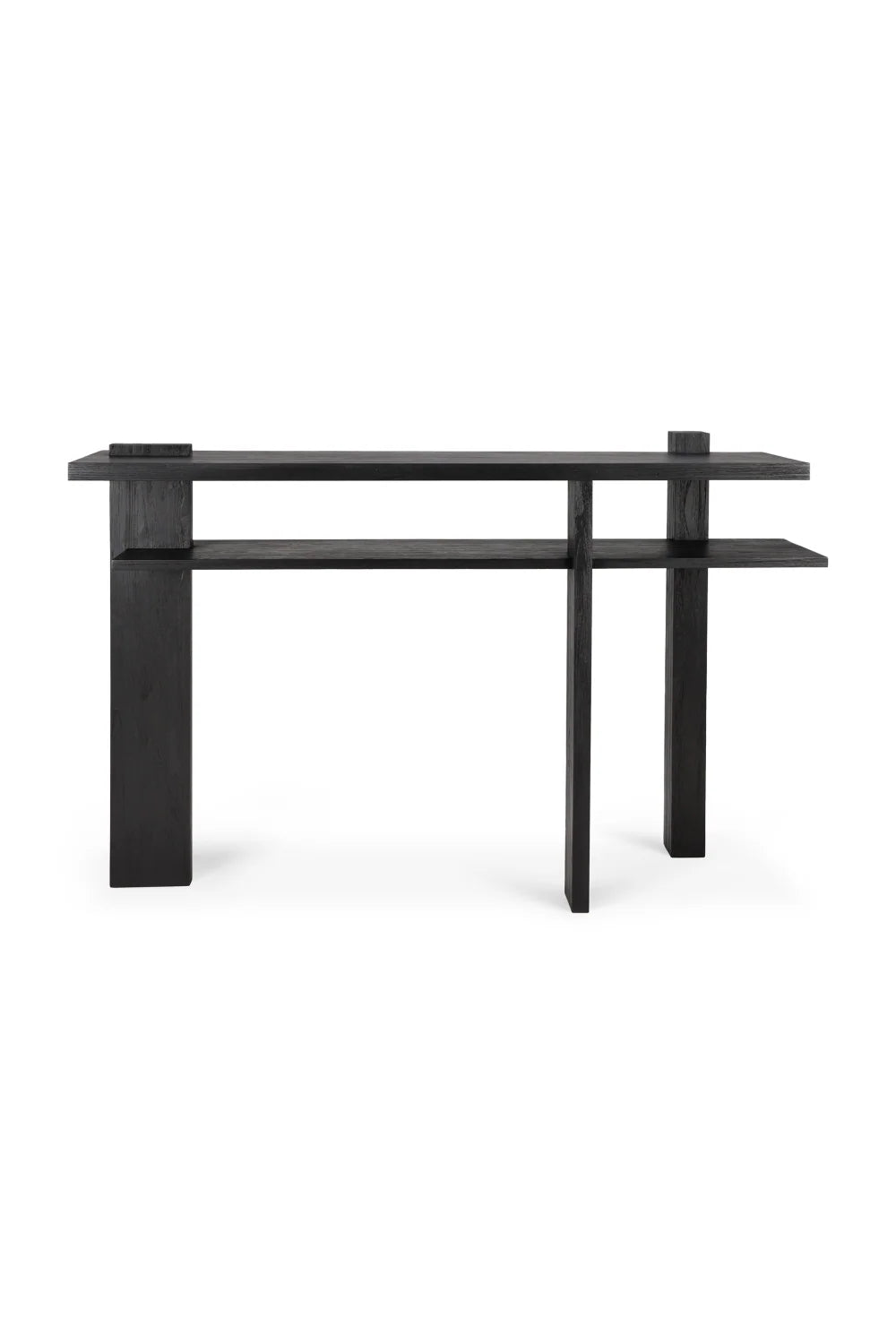 Luxury Black Teak Console Table Modern Italian Style for Villa