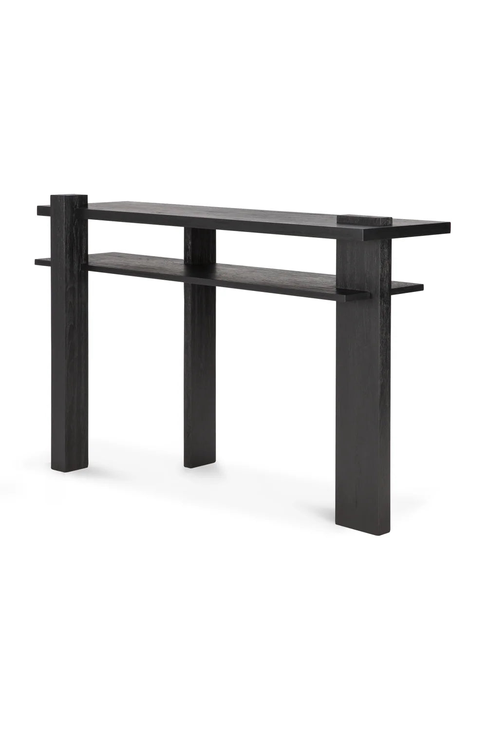 Luxury Black Teak Console Table Modern Italian Style for Villa