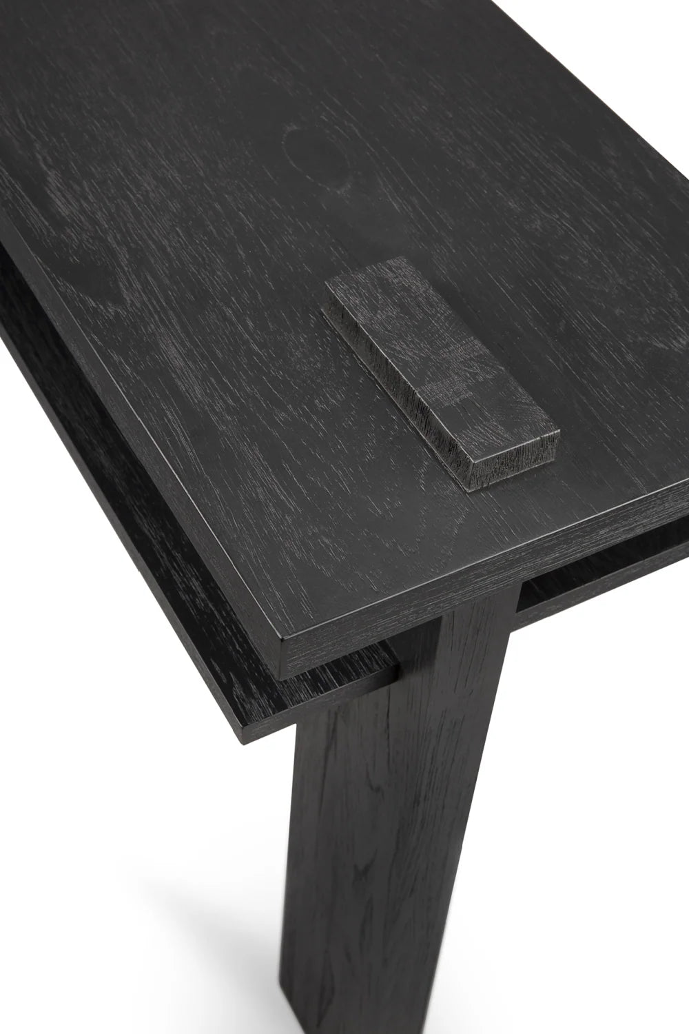 Luxury Black Teak Console Table Modern Italian Style for Villa