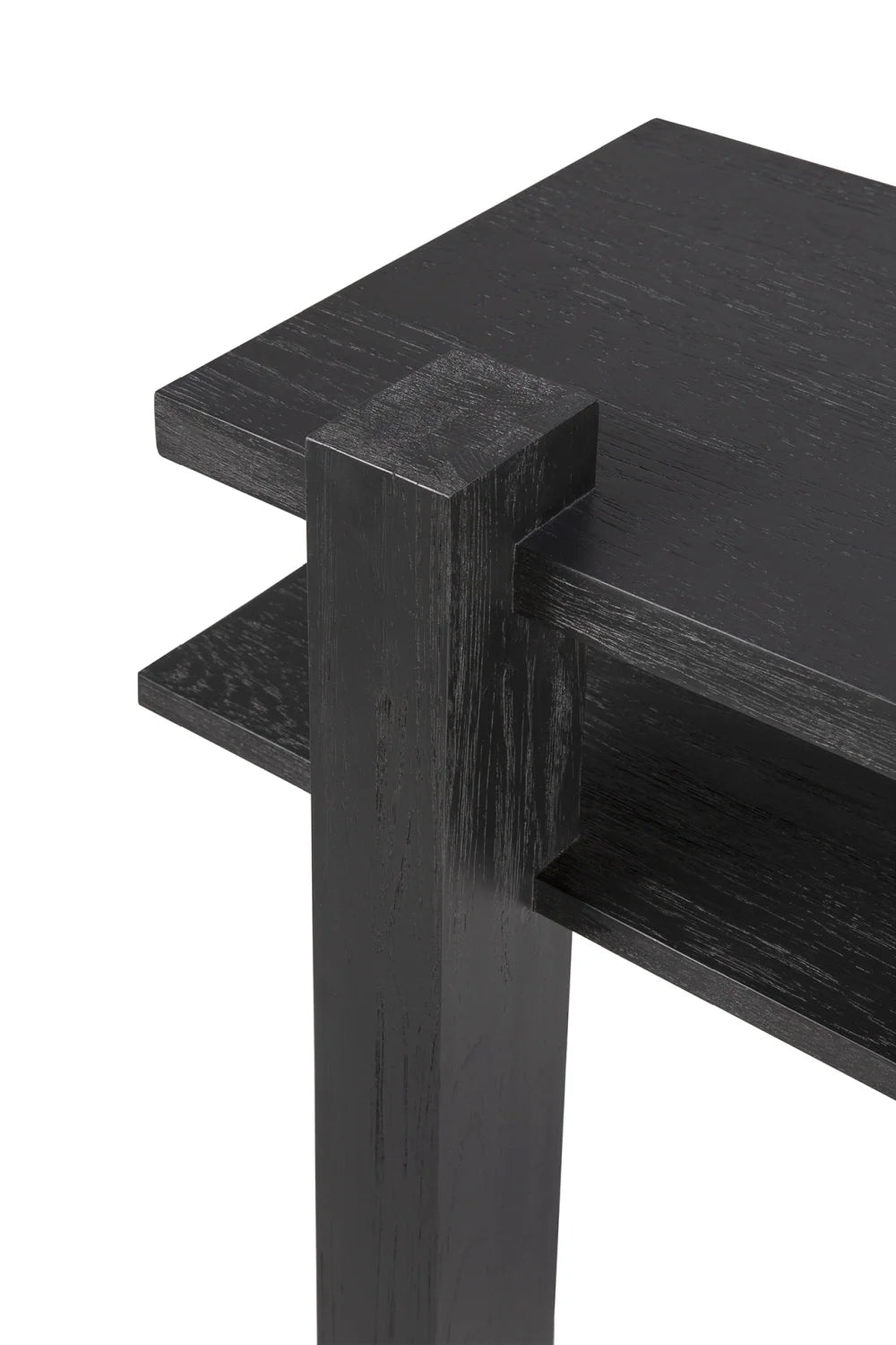 Luxury Black Teak Console Table Modern Italian Style for Villa