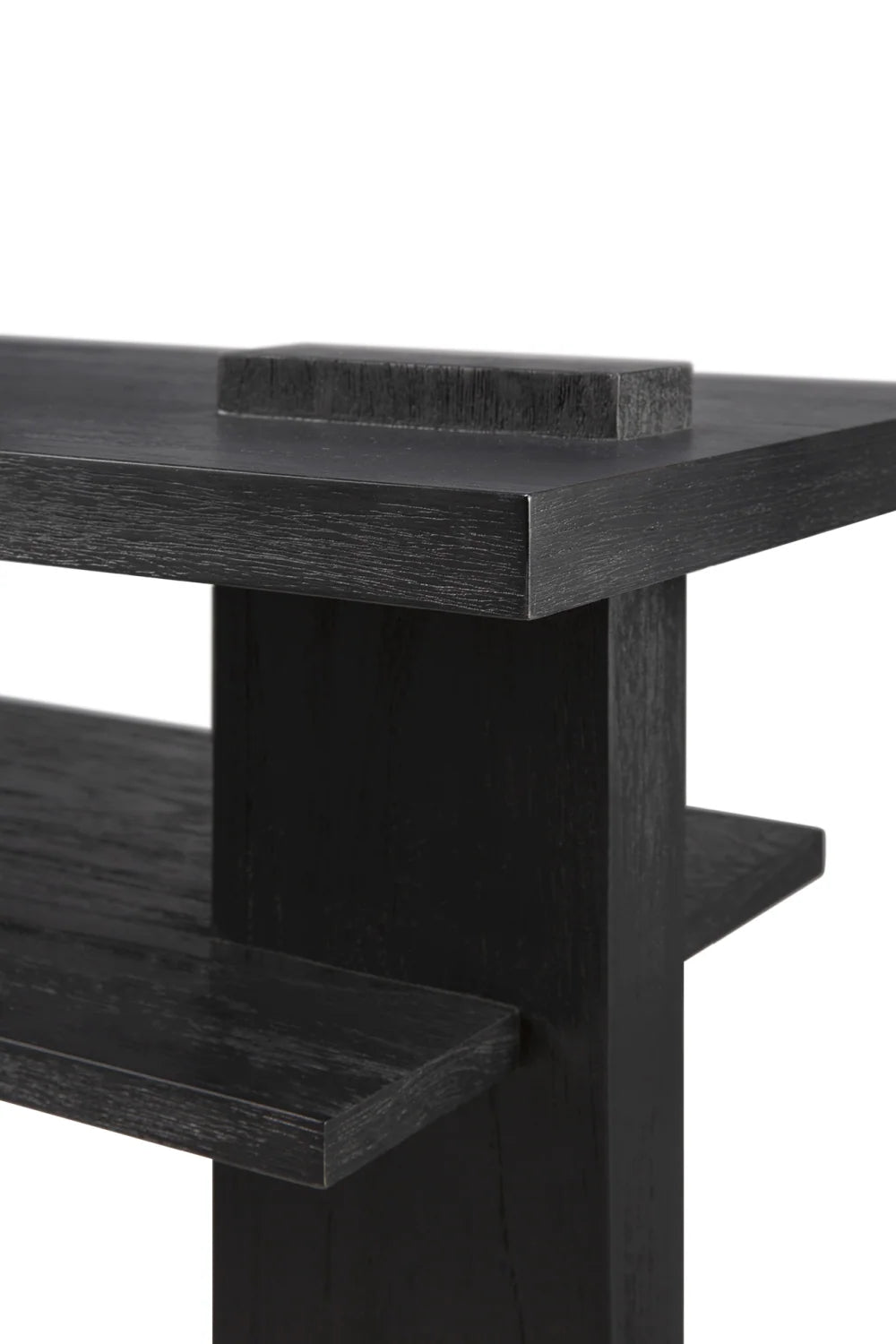Luxury Black Teak Console Table Modern Italian Style for Villa