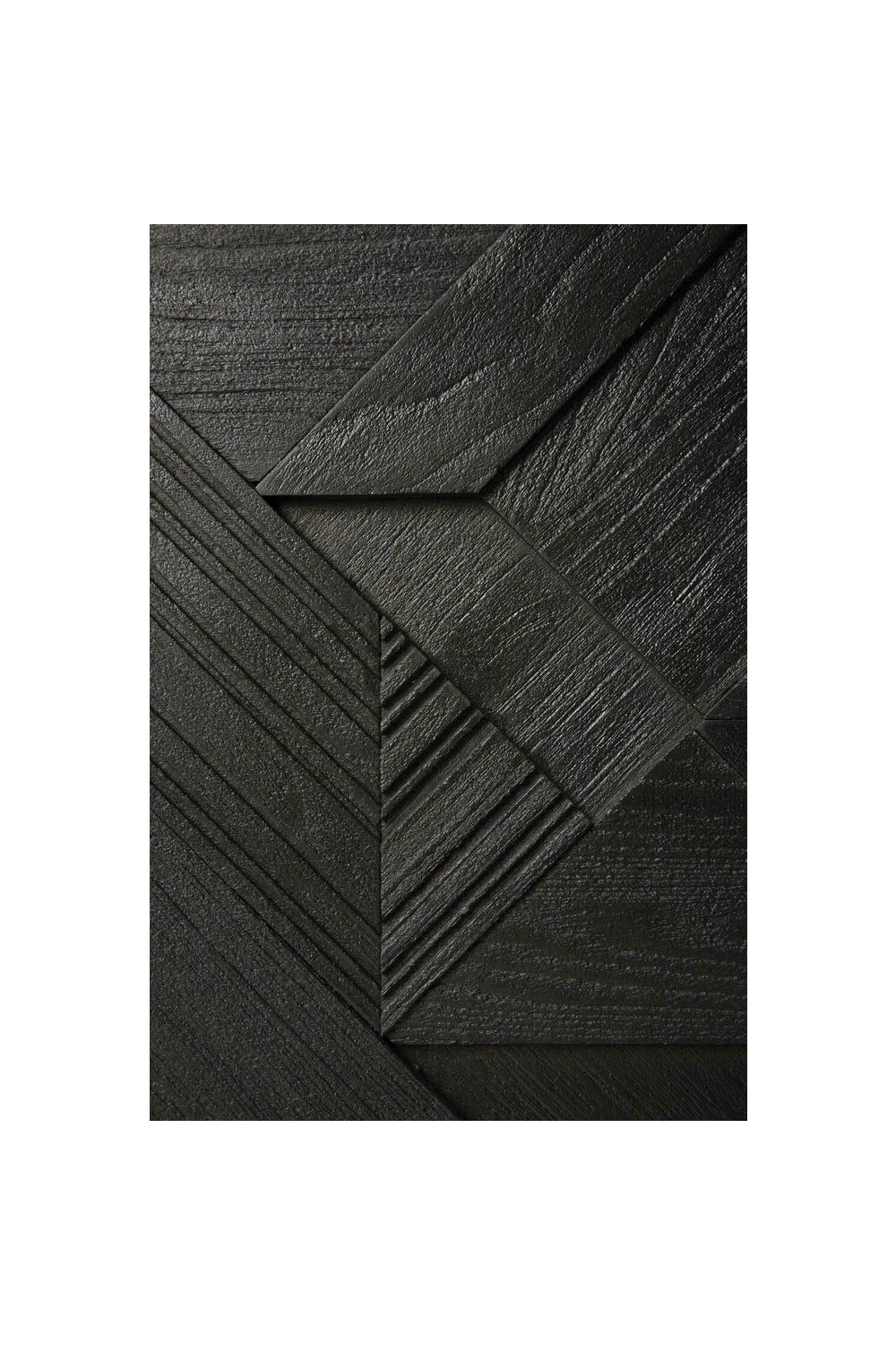 Luxury Black Teak Media Unit Modern Italian Style for Villa
