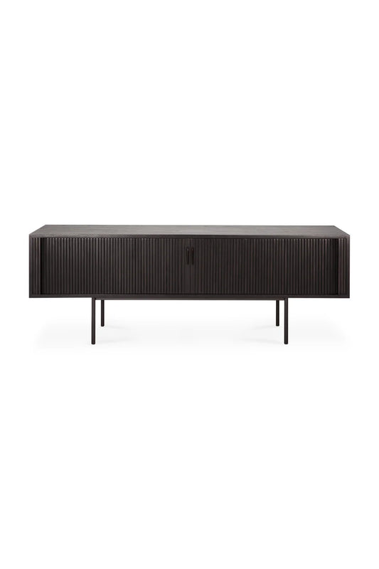 Luxury Black Teak TV Cupboard Modern Italian Style for Villa