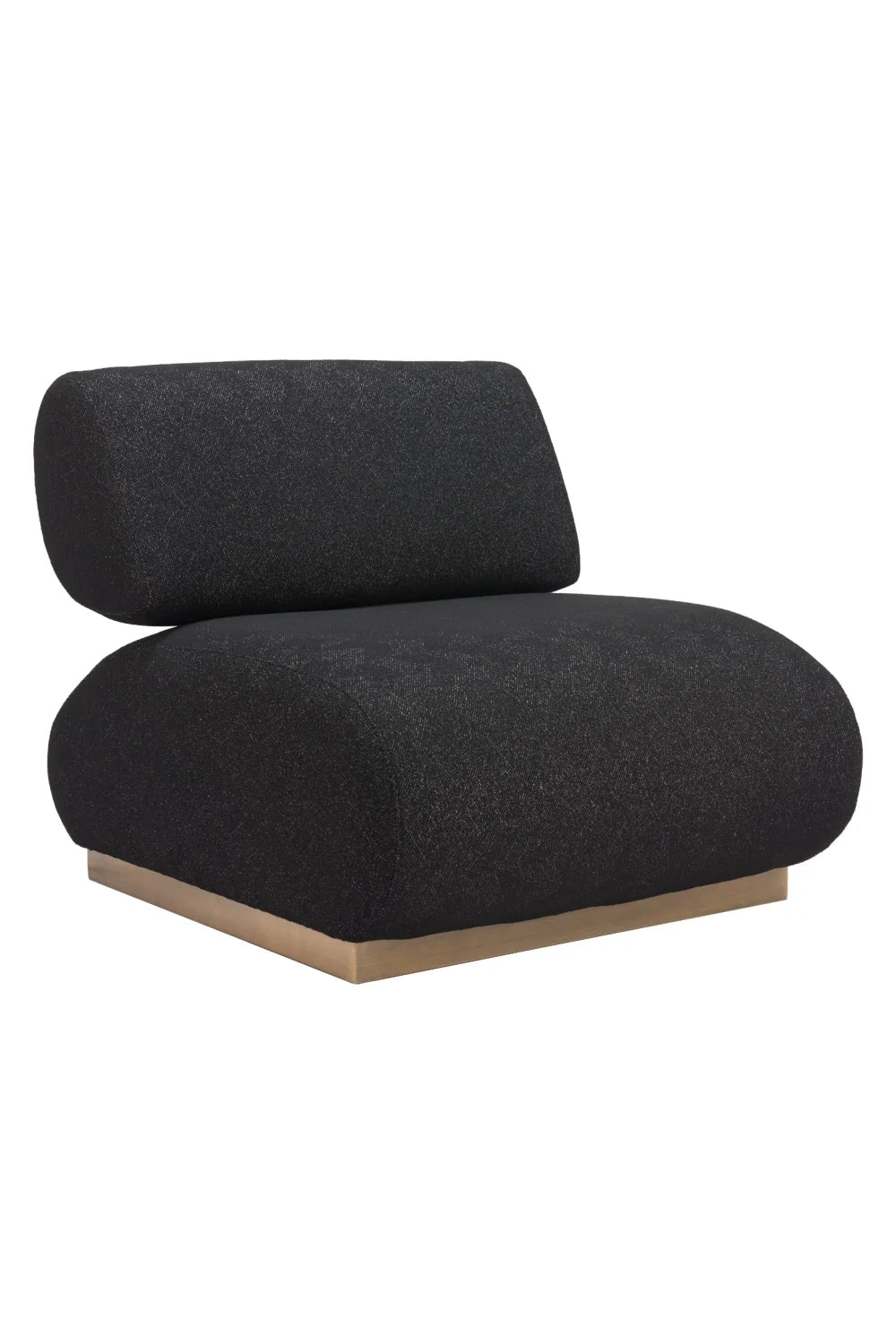 Luxury Black Textured Fabric Accent Chair Modern Italian Style for Villa