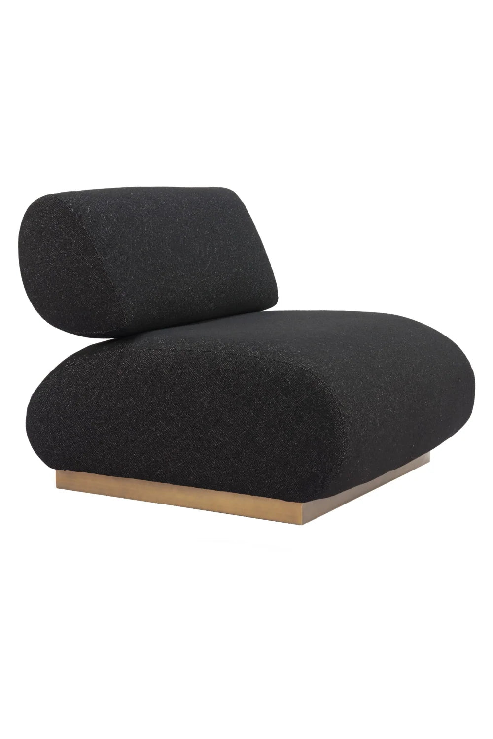 Luxury Black Textured Fabric Accent Chair Modern Italian Style for Villa