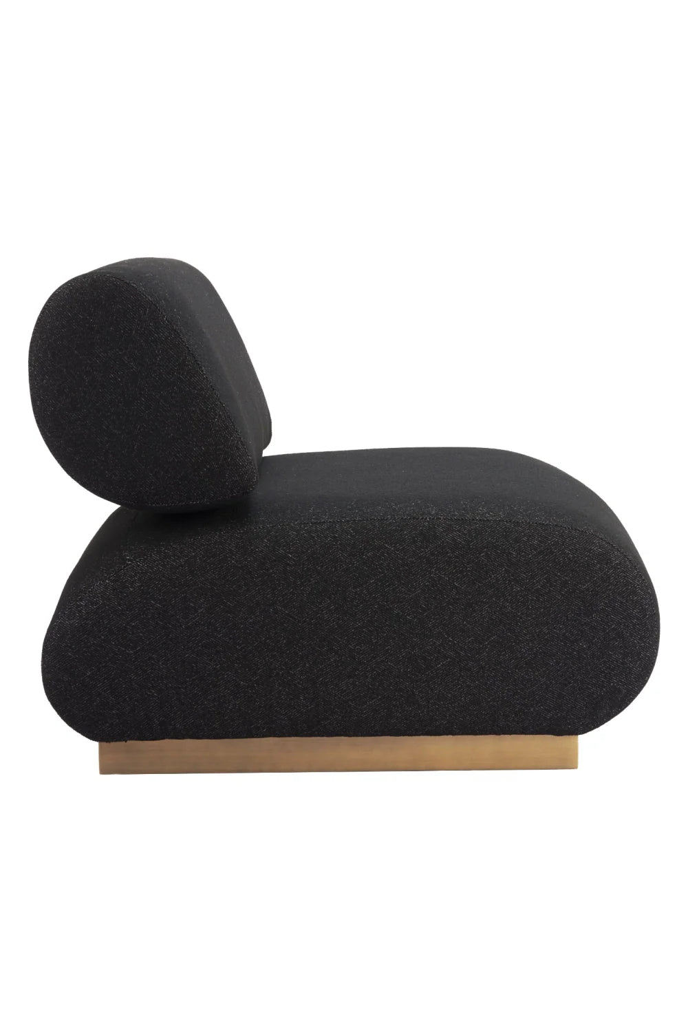 Luxury Black Textured Fabric Accent Chair Modern Italian Style for Villa