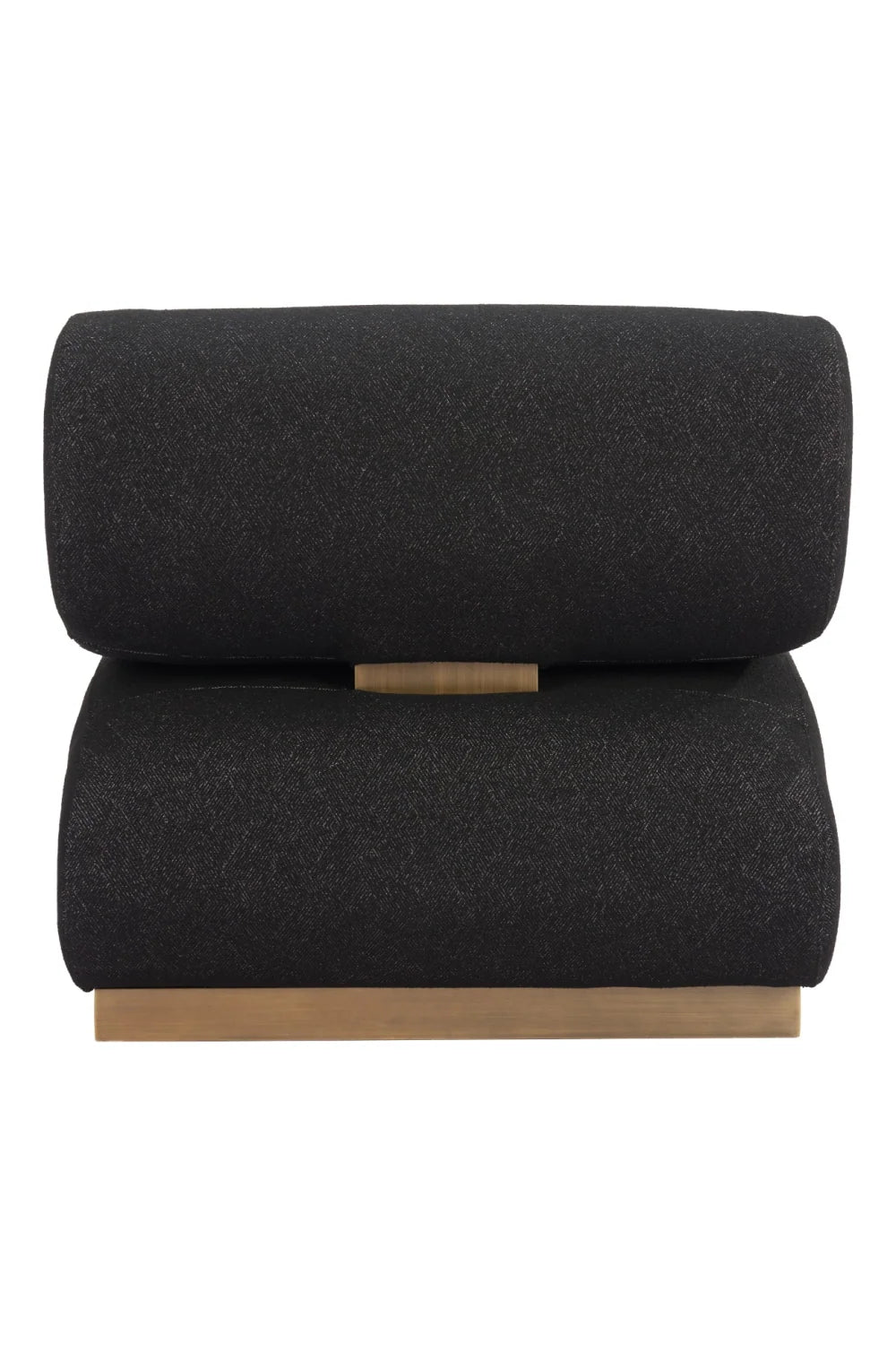 Luxury Black Textured Fabric Accent Chair Modern Italian Style for Villa