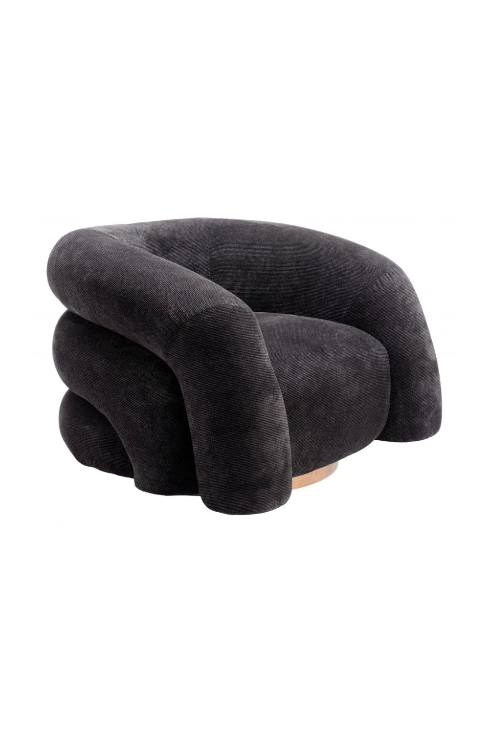 Luxury Black Velvet Accent Chair Modern European Style for Villa