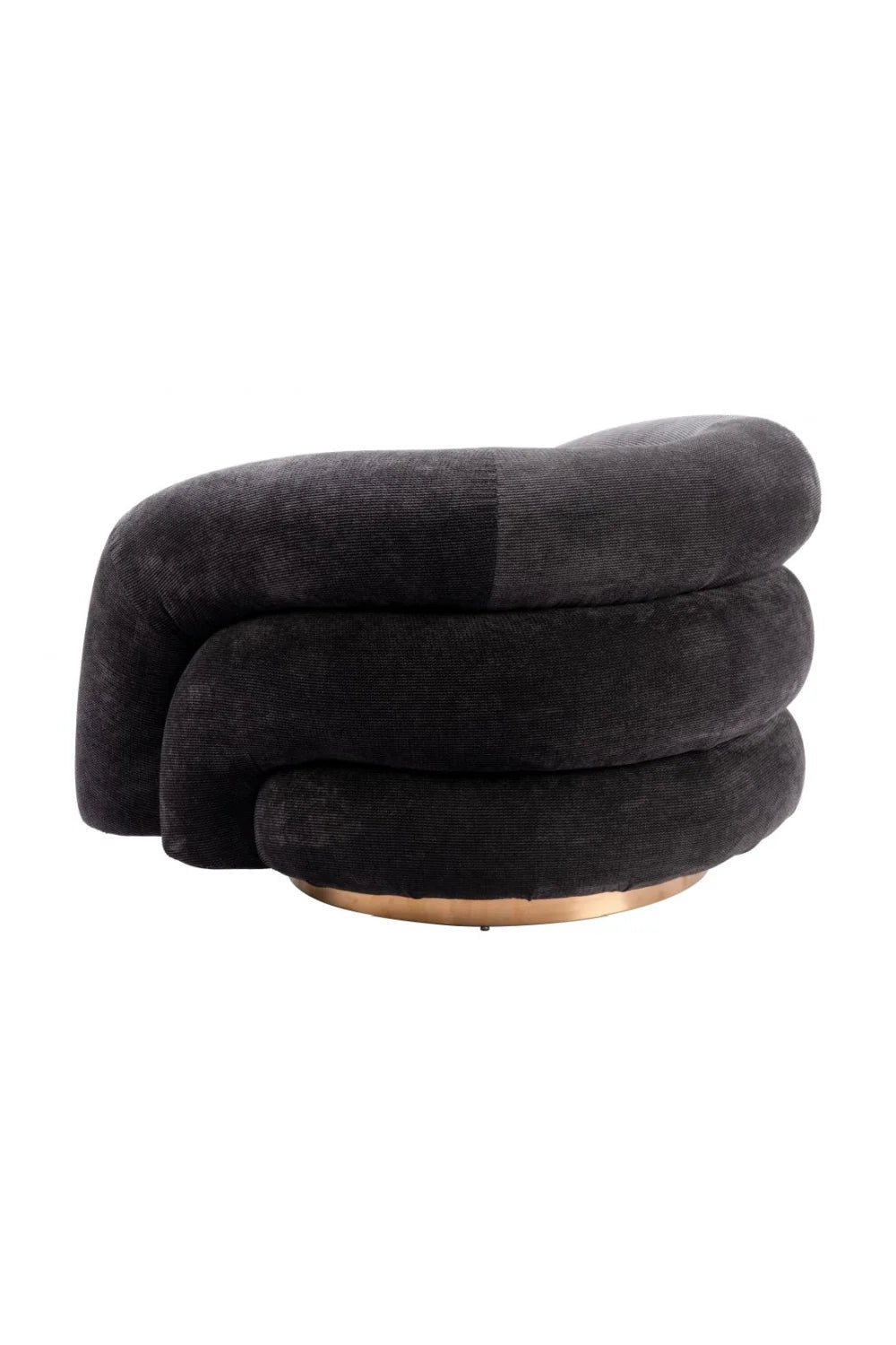 Luxury Black Velvet Accent Chair Modern European Style for Villa