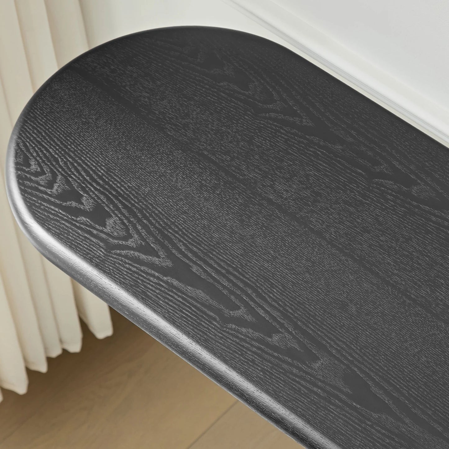 Luxury Black Wood Console Table Modern Italian Style for Villa