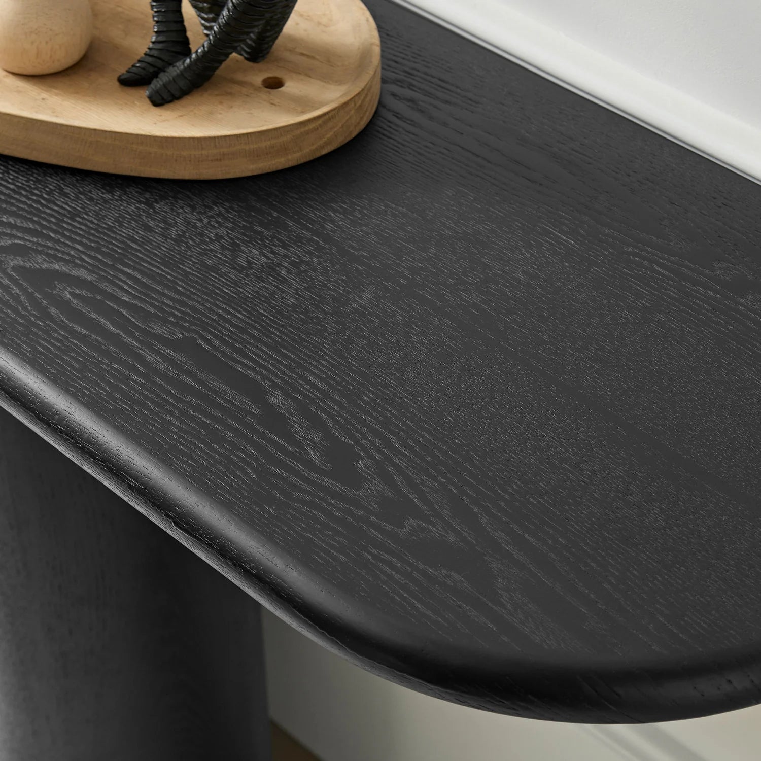 Luxury Black Wood Console Table Modern Italian Style for Villa