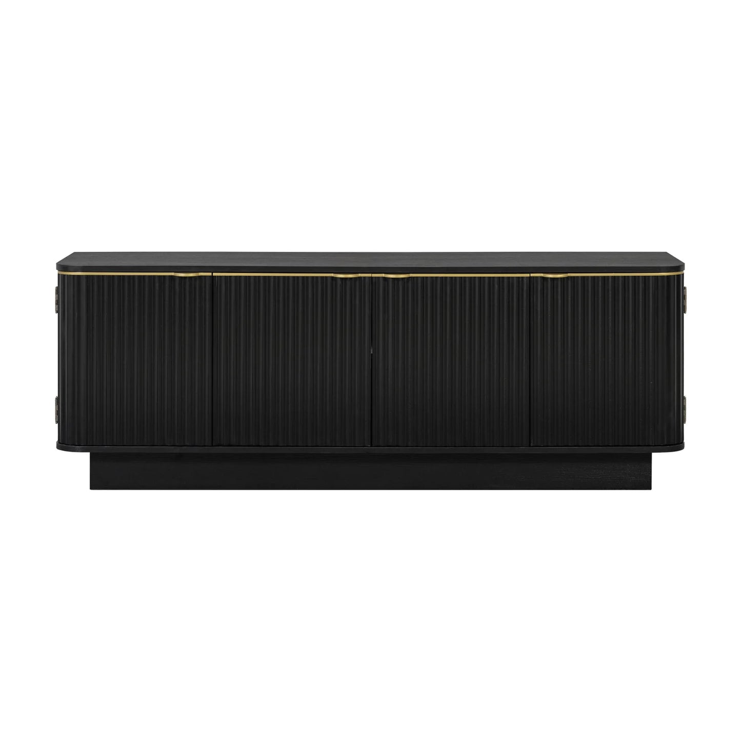 Luxury Black Wood TV Stand Modern Italian Style for Villa