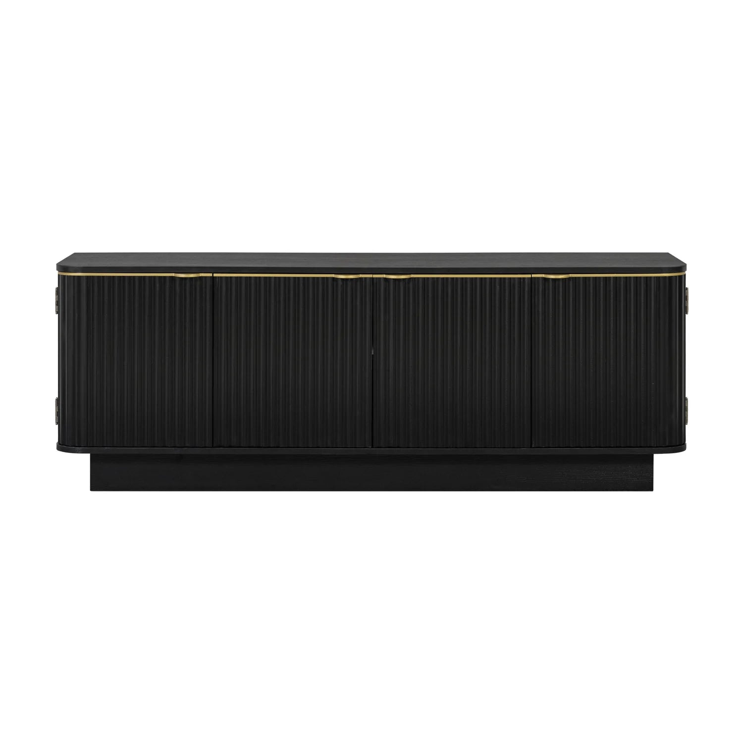 Luxury Black Wood TV Stand Modern Italian Style for Villa