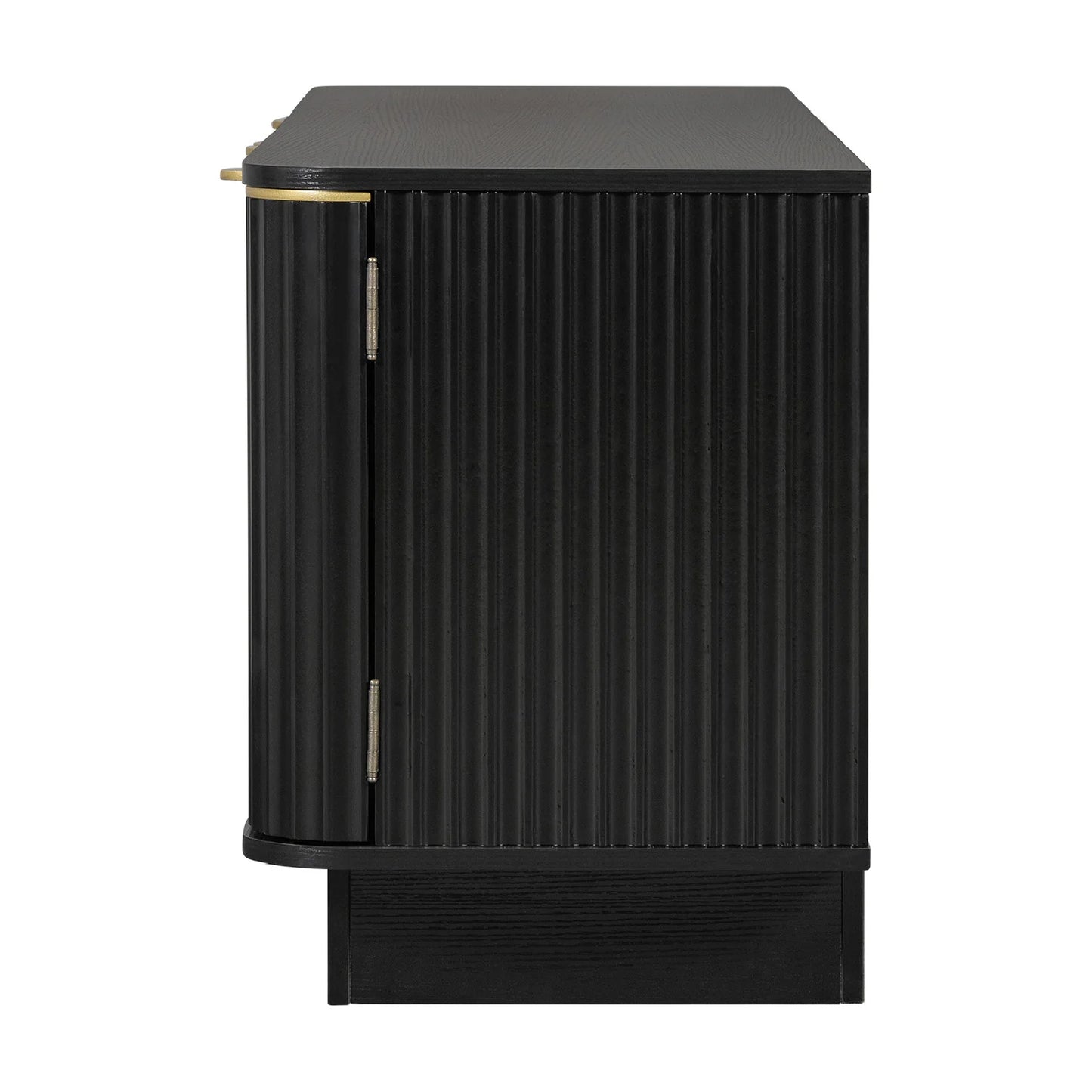 Luxury Black Wood TV Stand Modern Italian Style for Villa