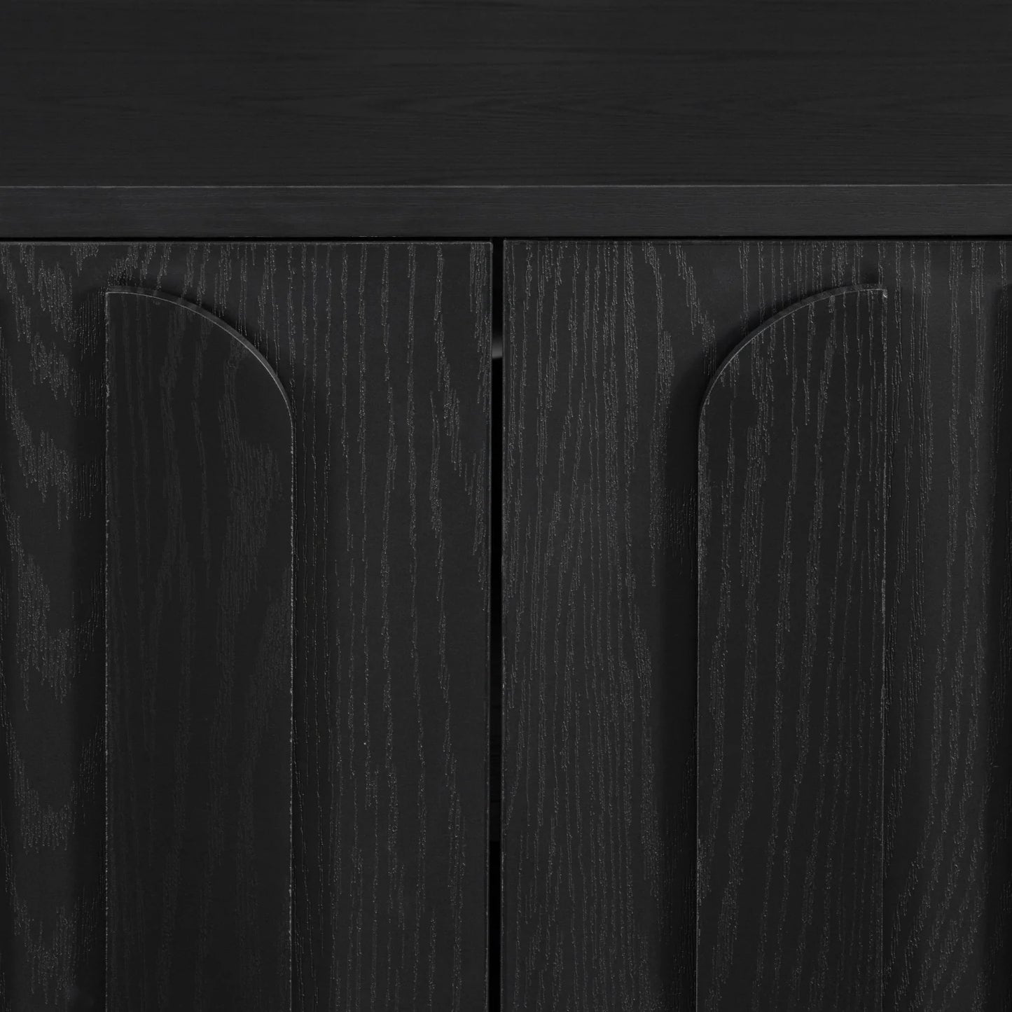 Luxury Black Wood TV Stand Modern Italian Style for Villa