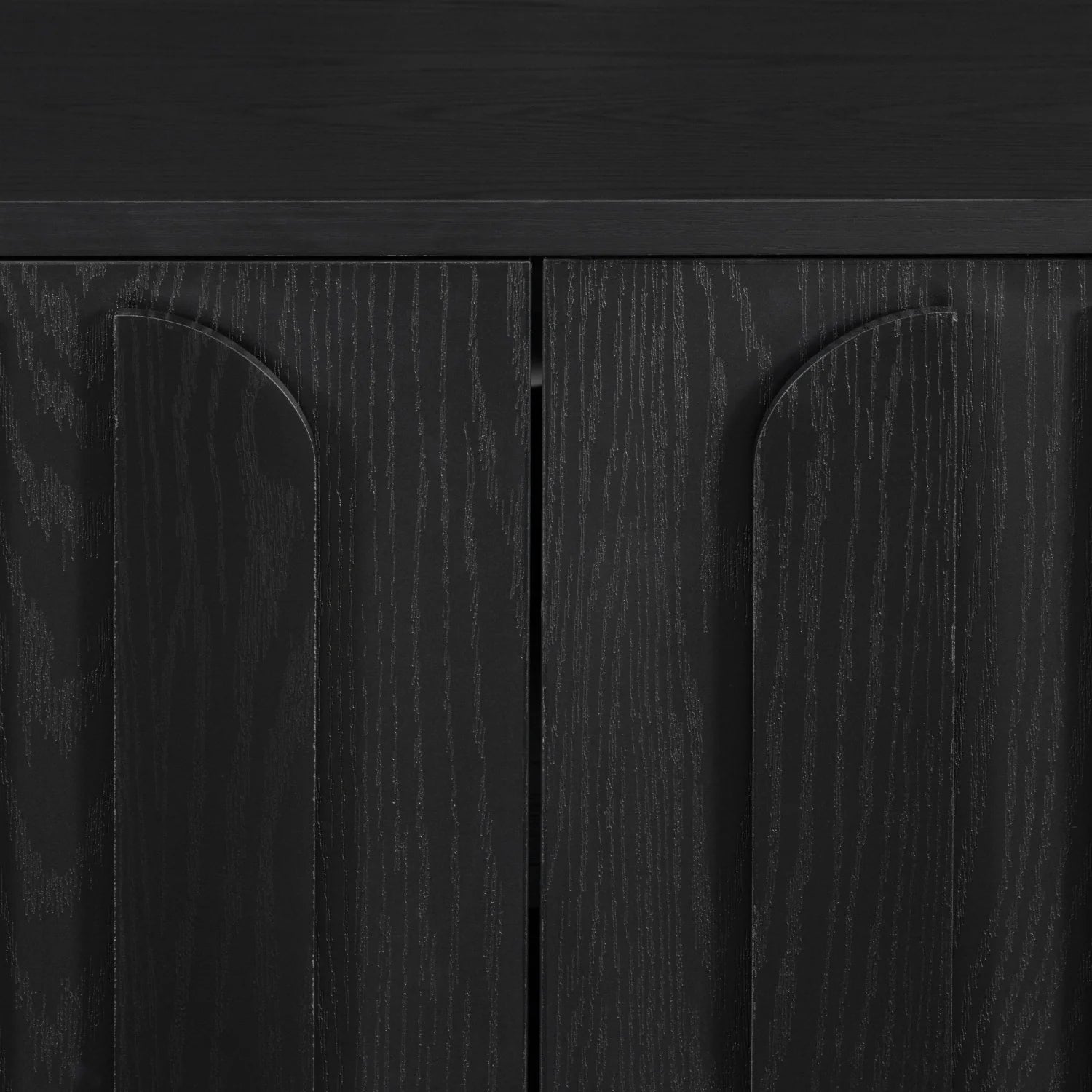 Luxury Black Wood TV Stand Modern Italian Style for Villa