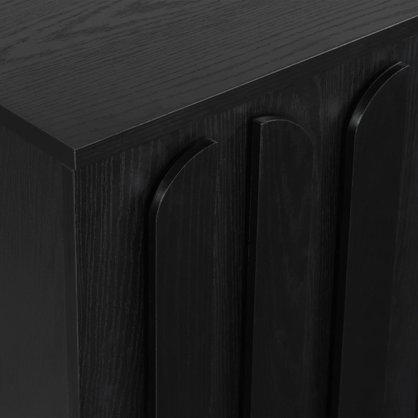 Luxury Black Wood TV Stand Modern Italian Style for Villa
