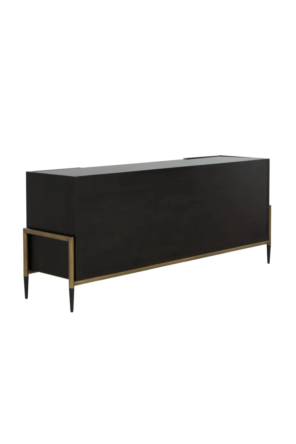 Luxury Black Wooden Sideboard European Style for Villa