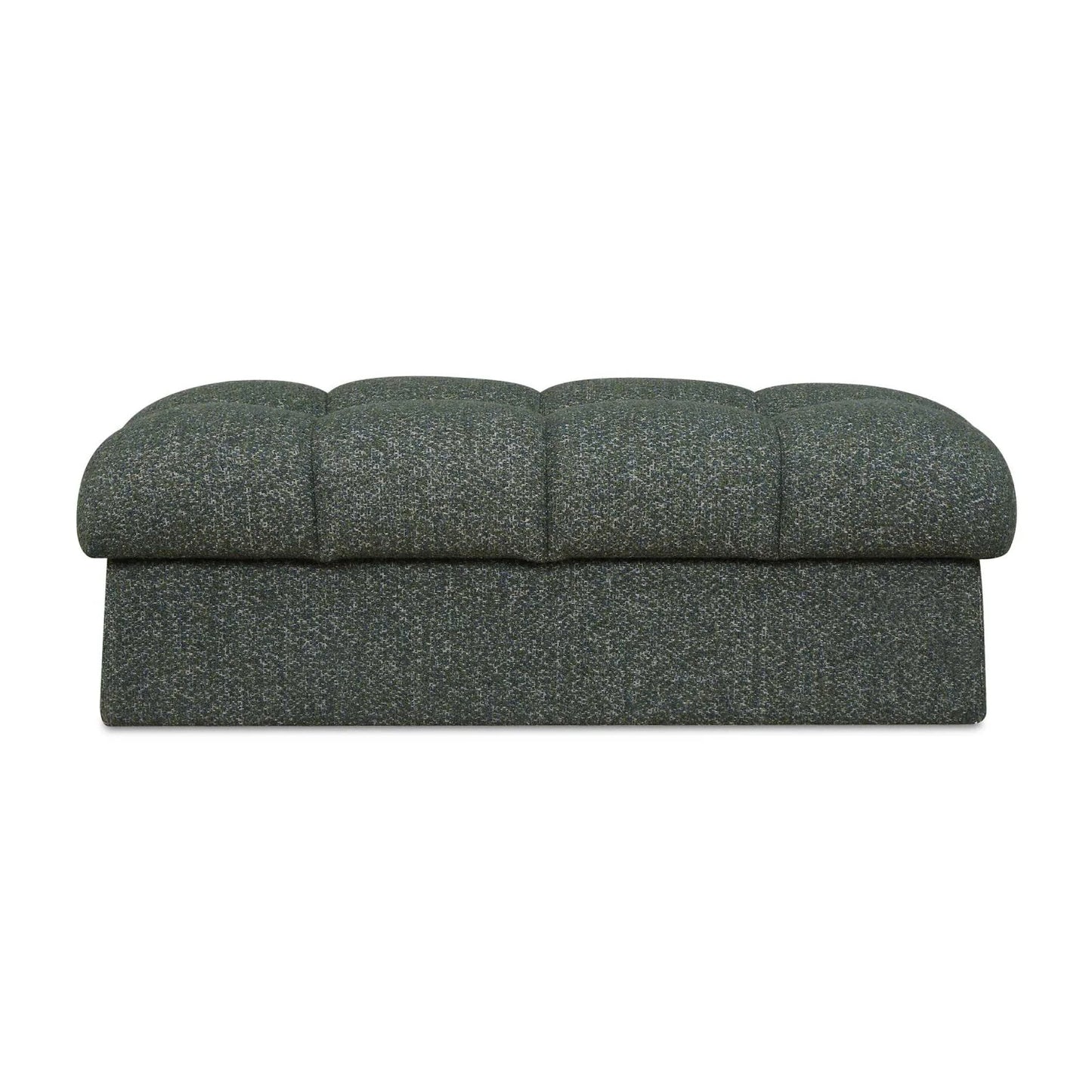 Luxury Block Tufted Fabric Bench European Style for Villa
