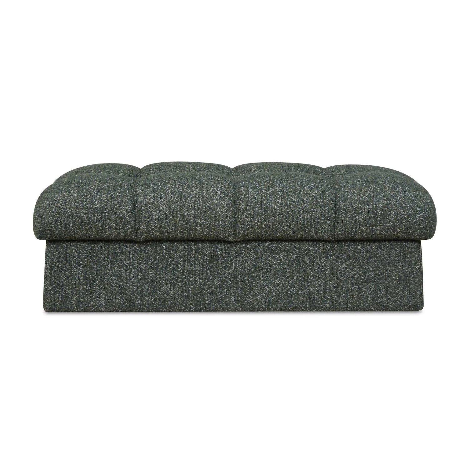 Luxury Block Tufted Fabric Bench European Style for Villa