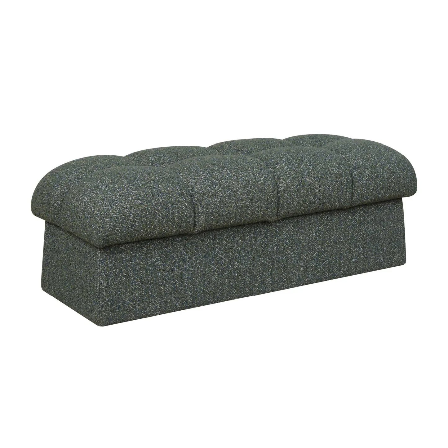 Luxury Block Tufted Fabric Bench European Style for Villa