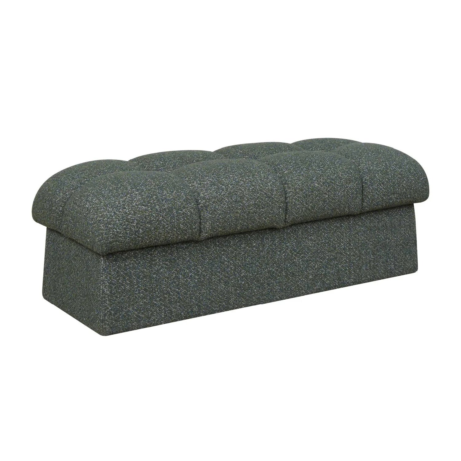 Luxury Block Tufted Fabric Bench European Style for Villa