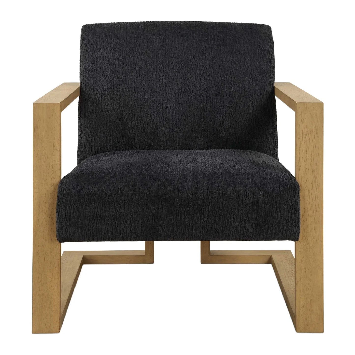 Luxury Blue Chenille Armchair European Style for Villa