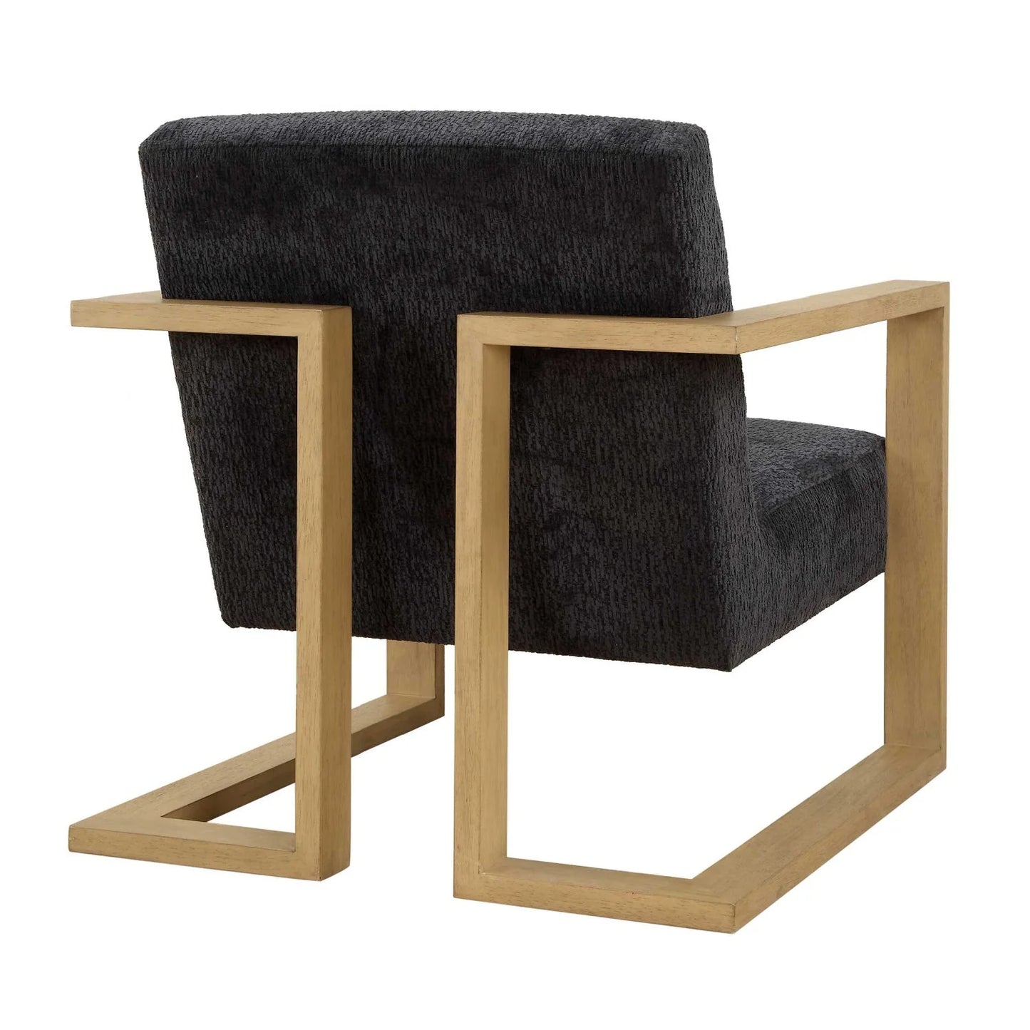 Luxury Blue Chenille Armchair European Style for Villa