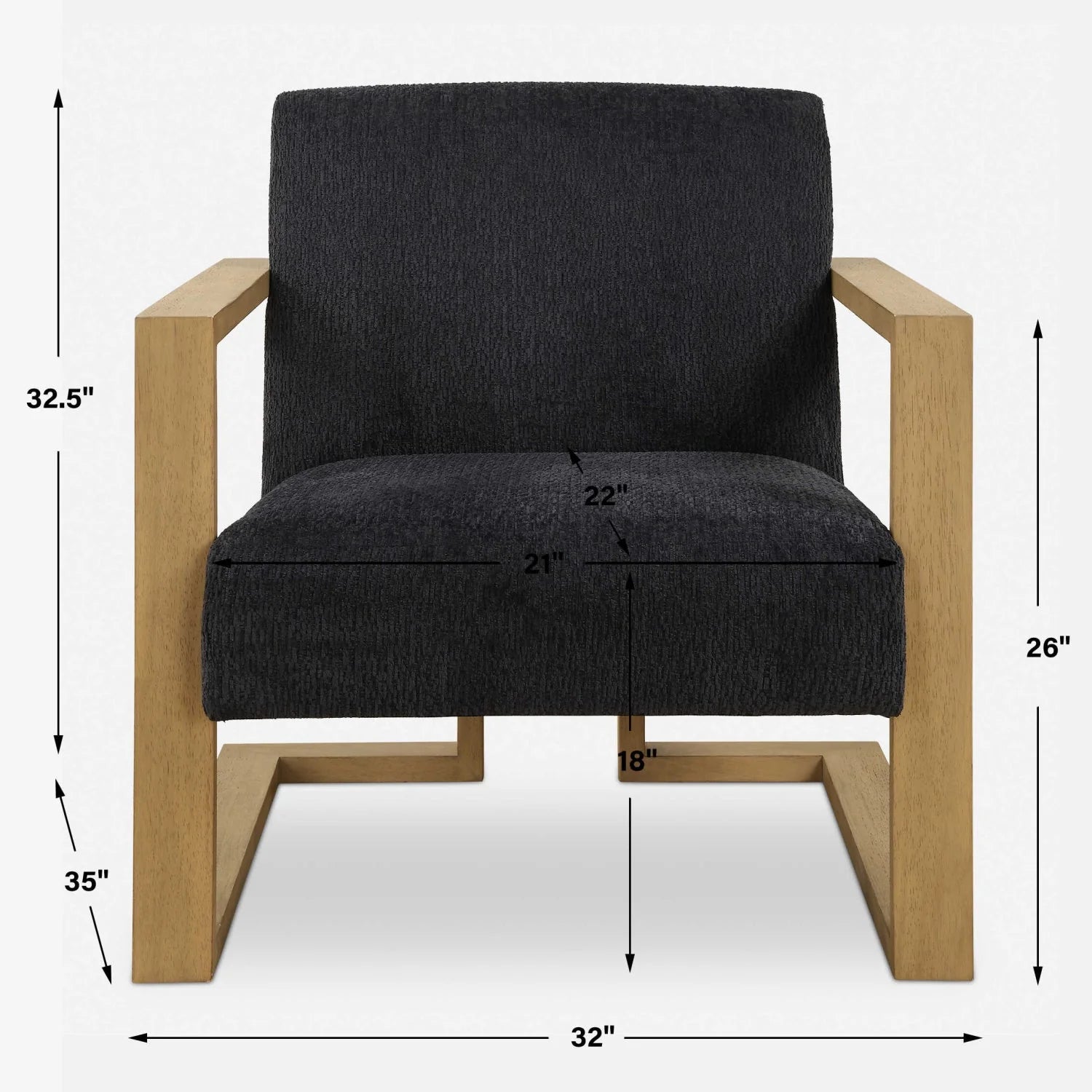 Luxury Blue Chenille Armchair European Style for Villa