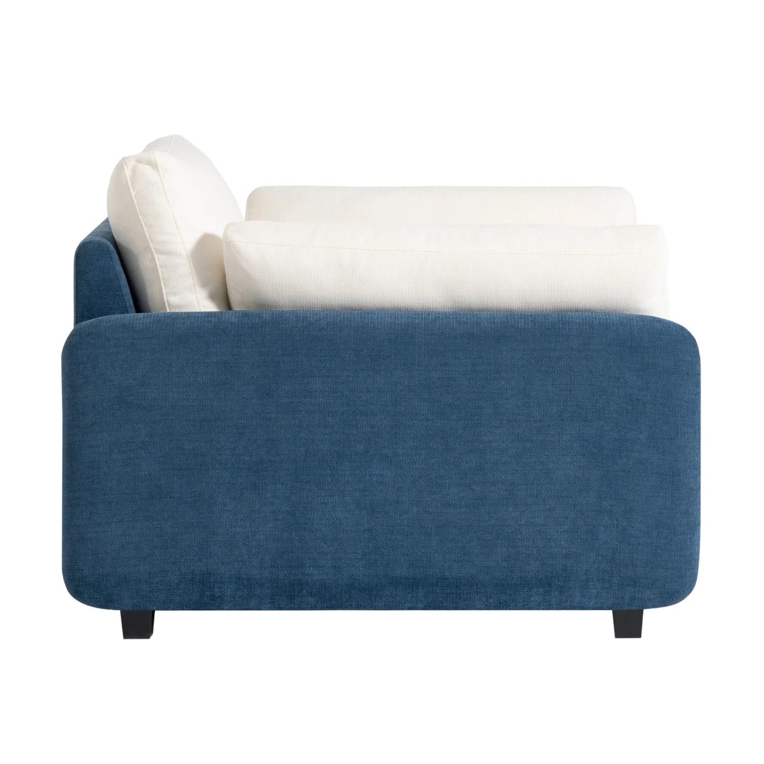 Luxury Blue Chenille Oversized Armchair European Style for Villa