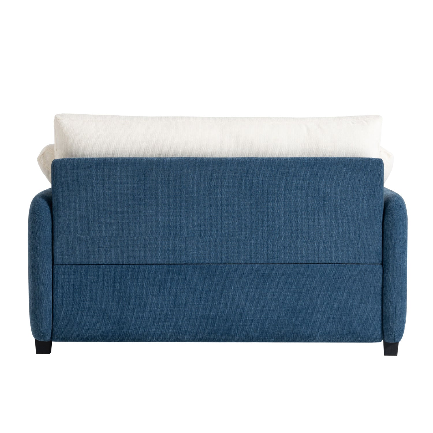 Luxury Blue Chenille Oversized Armchair European Style for Villa