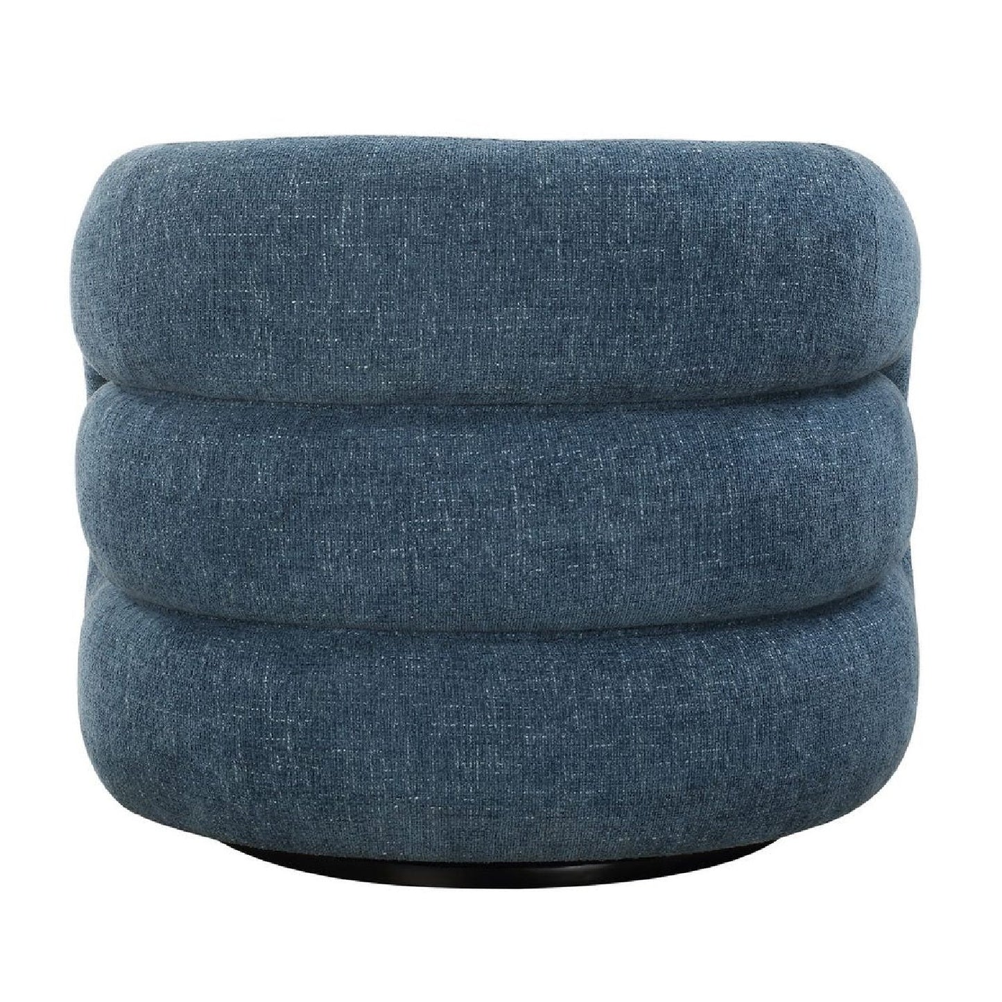 Luxury Blue Chenille Swivel Accent Chair European Style for Villa
