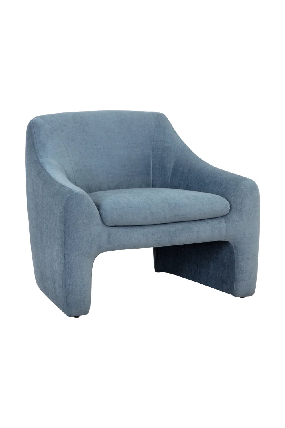 Luxury Blue Fabric Accent Chair European Style for Villa