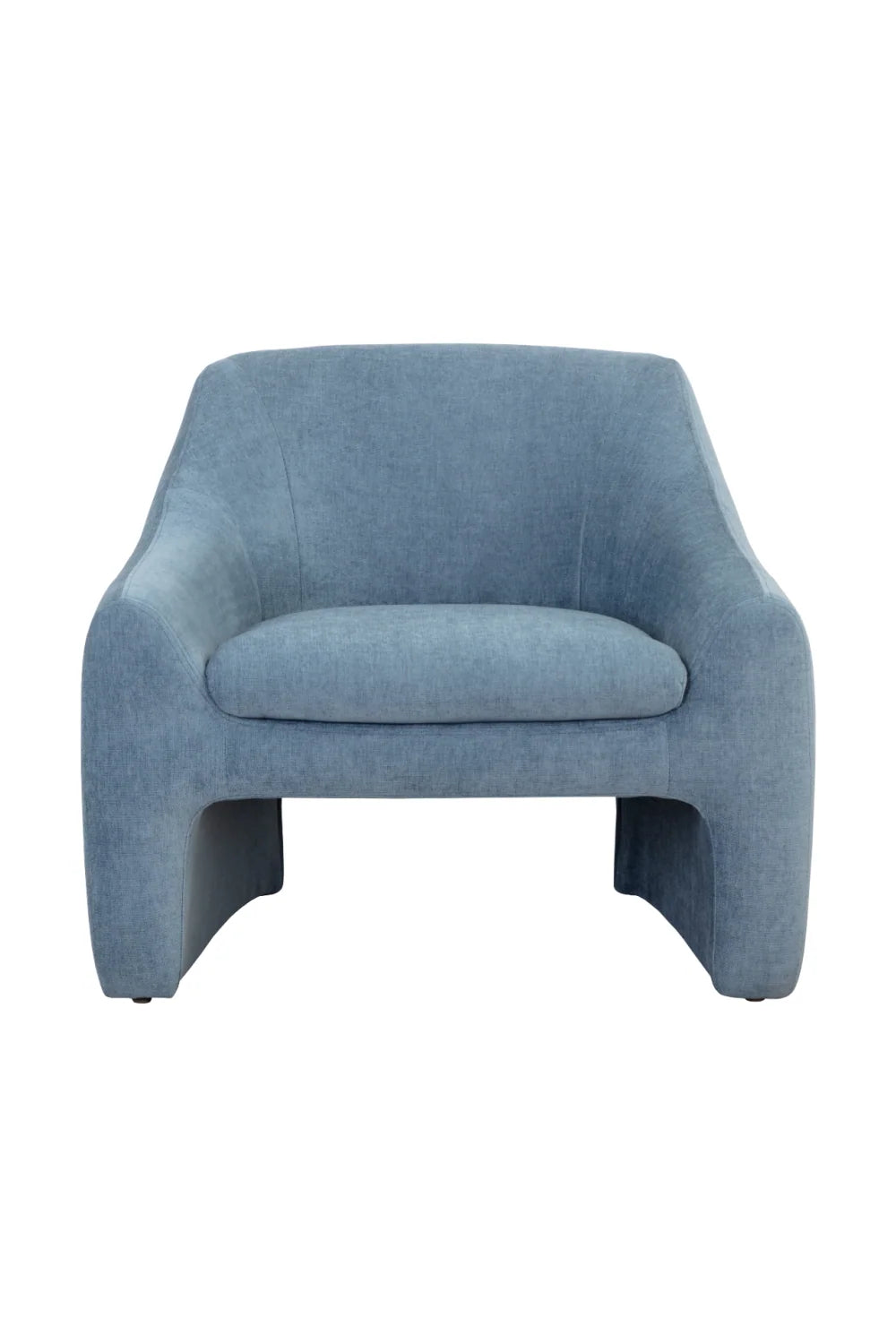 Luxury Blue Fabric Accent Chair European Style for Villa