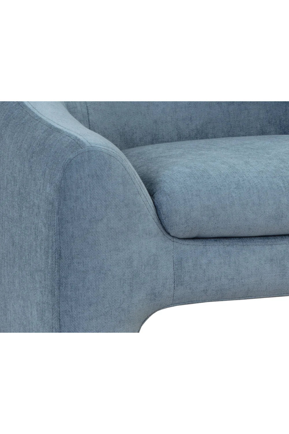 Luxury Blue Fabric Accent Chair European Style for Villa