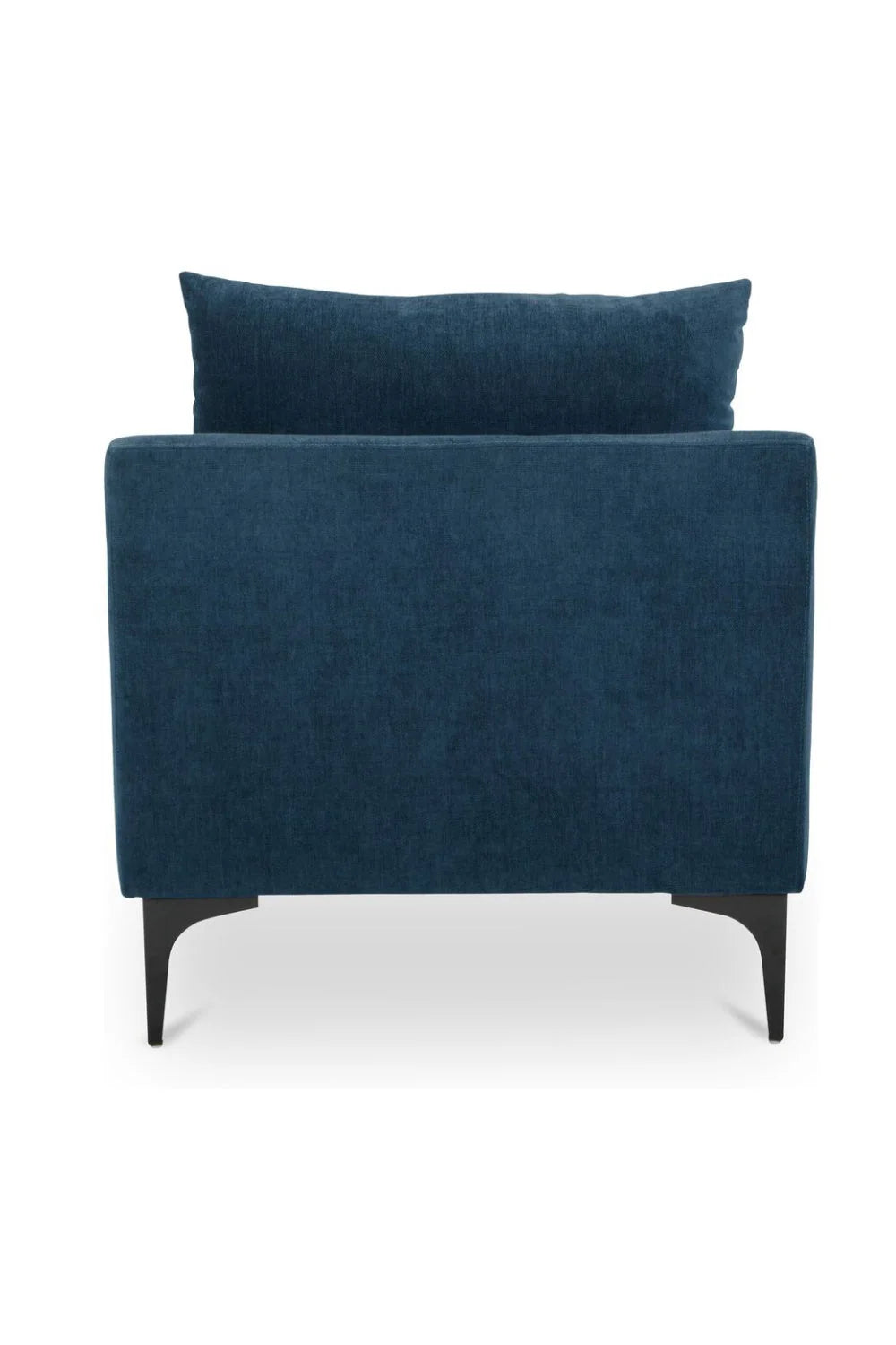 Luxury Blue Fabric Angled Lounge Chair Modern Italian Style for Villa