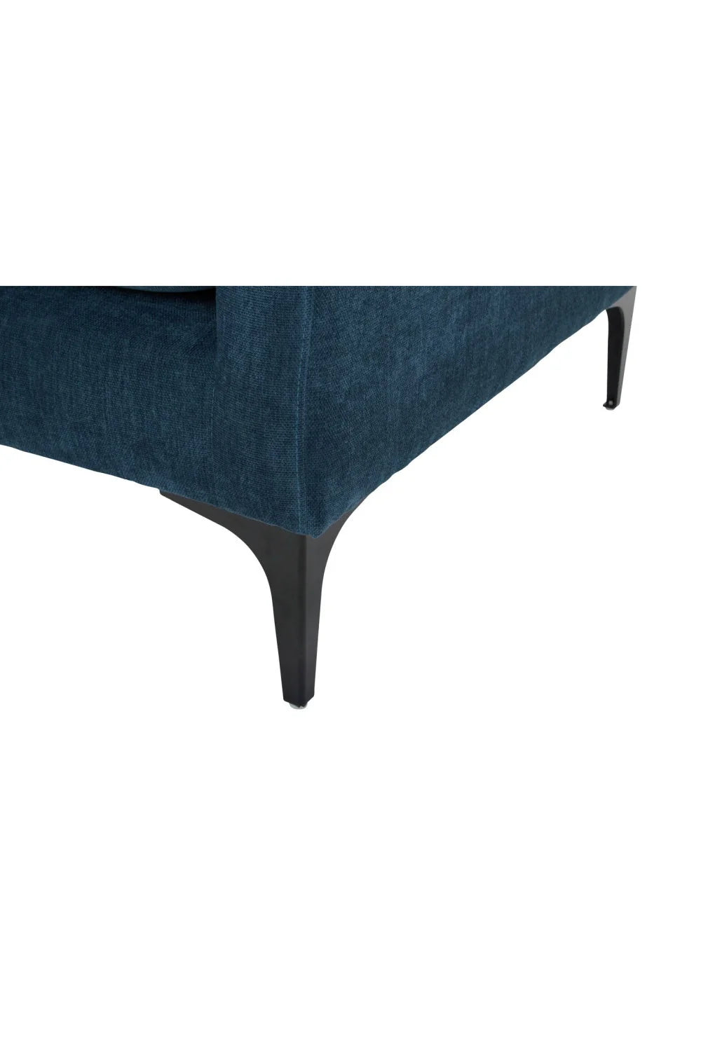 Luxury Blue Fabric Angled Lounge Chair Modern Italian Style for Villa