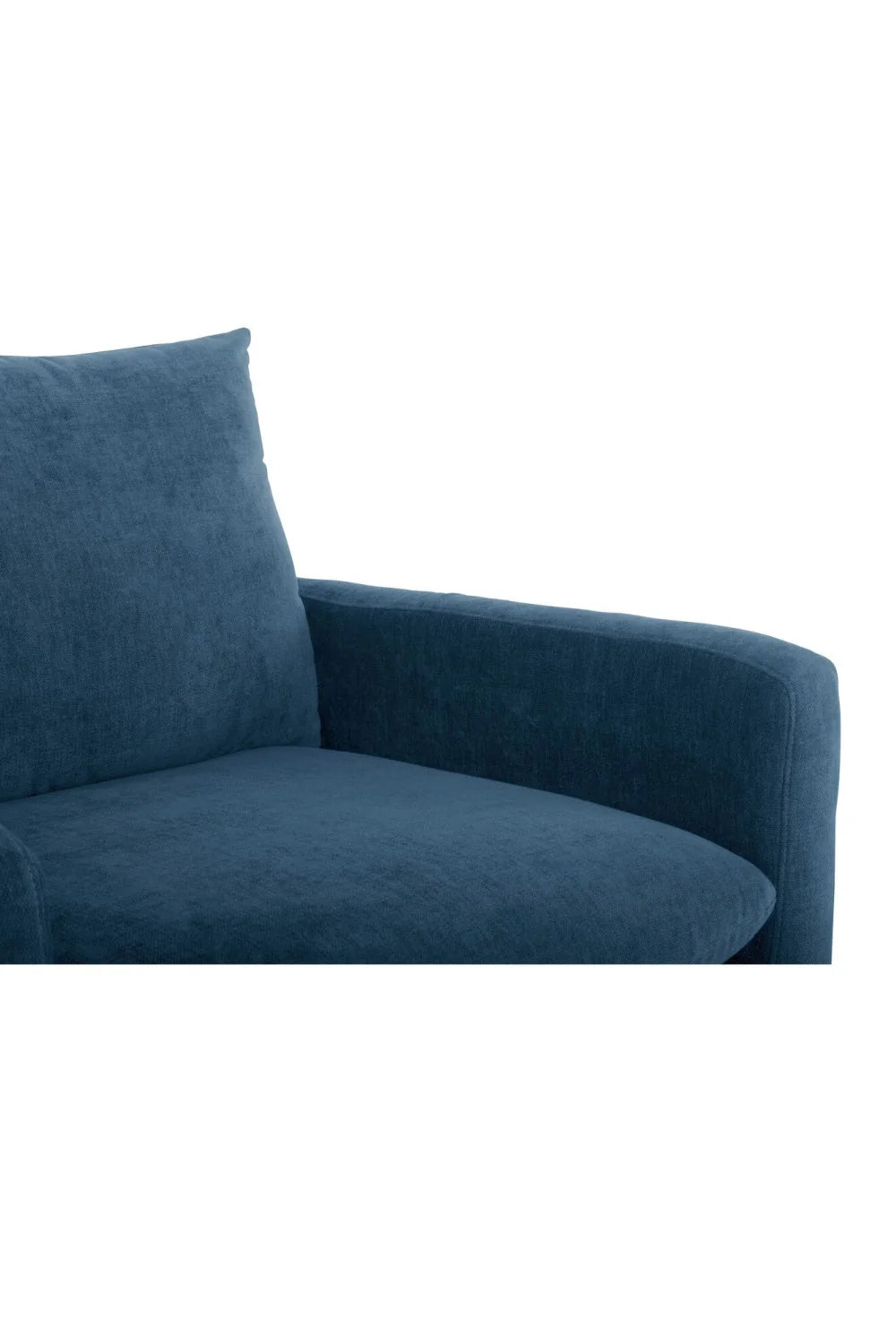 Luxury Blue Fabric Angled Lounge Chair Modern Italian Style for Villa