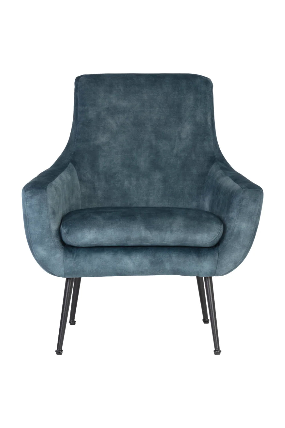 Luxury Blue Fabric Lounge Chair Modern European Style for Villa