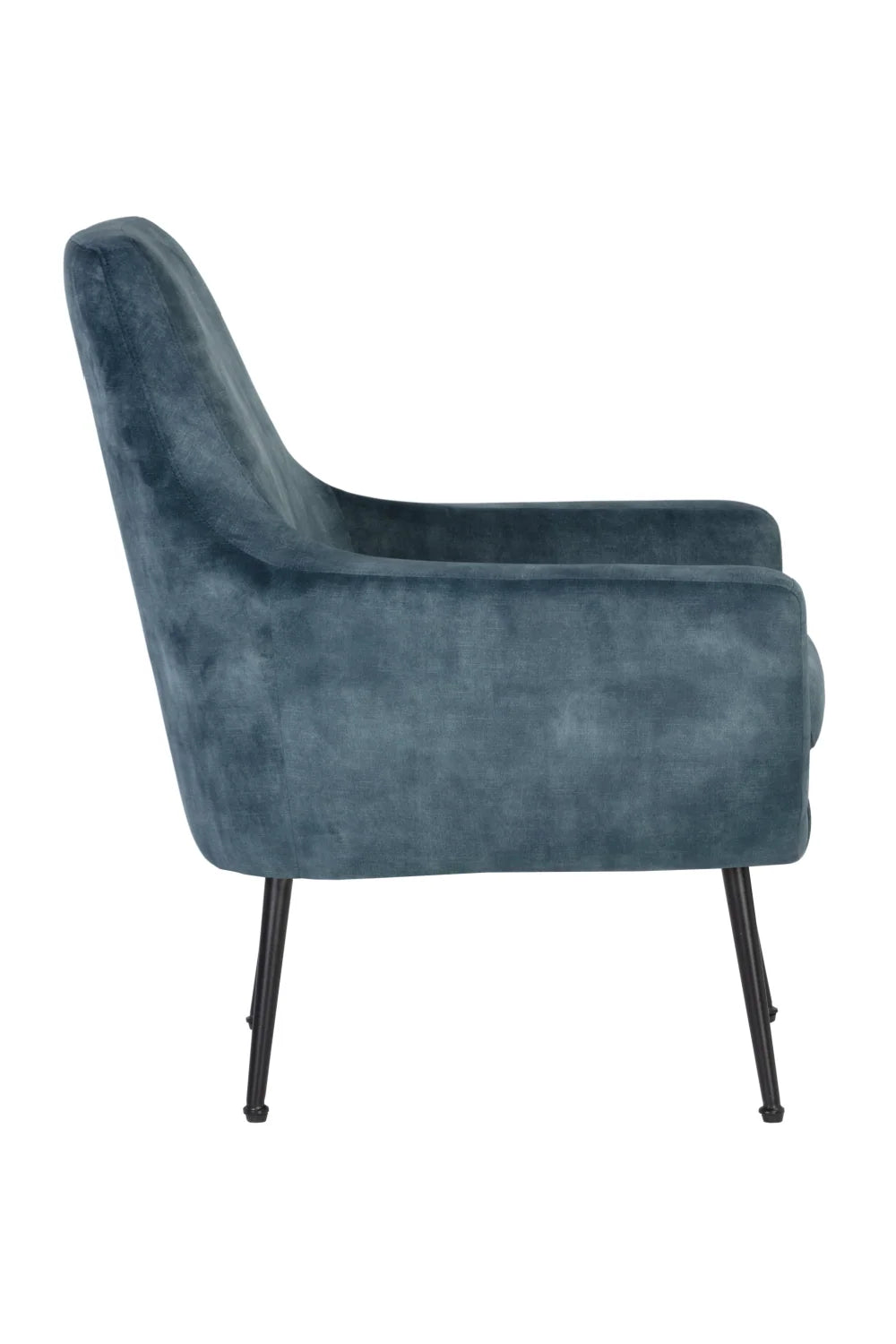 Luxury Blue Fabric Lounge Chair Modern European Style for Villa