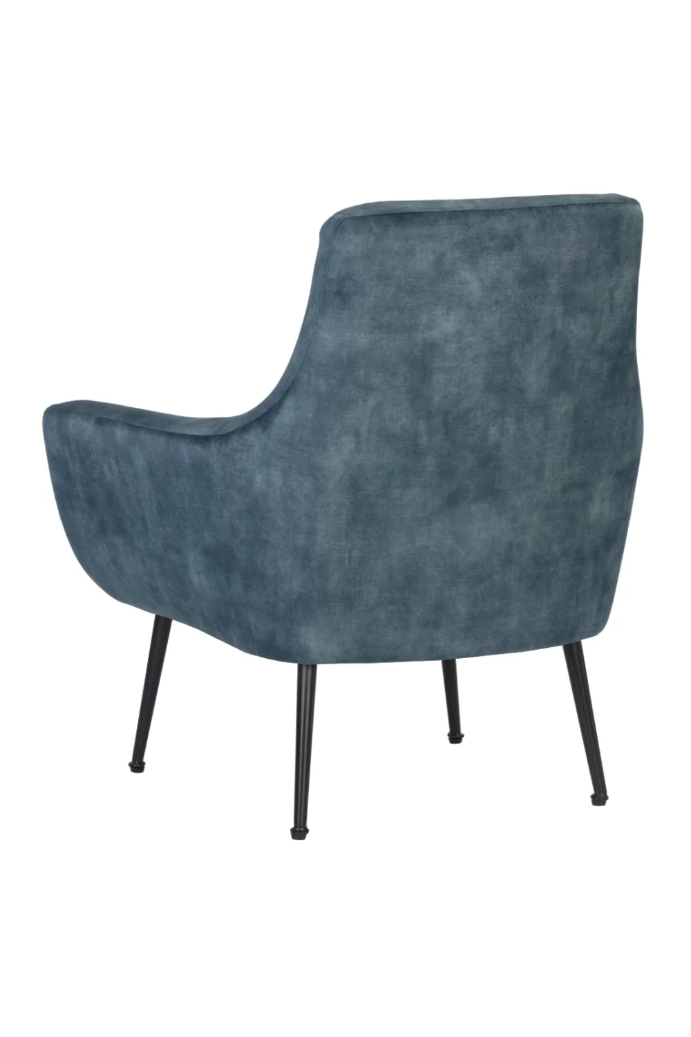 Luxury Blue Fabric Lounge Chair Modern European Style for Villa