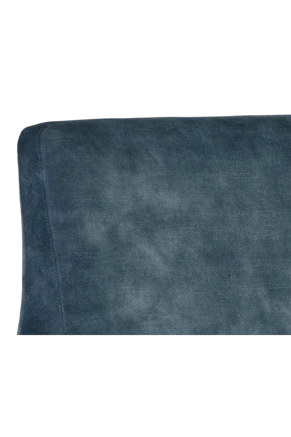 Luxury Blue Fabric Lounge Chair Modern European Style for Villa