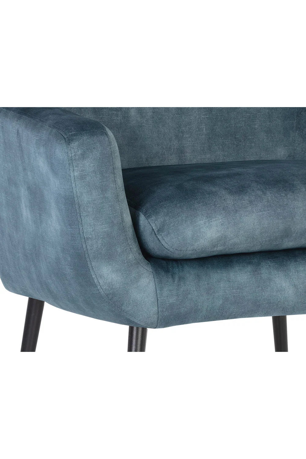 Luxury Blue Fabric Lounge Chair Modern European Style for Villa
