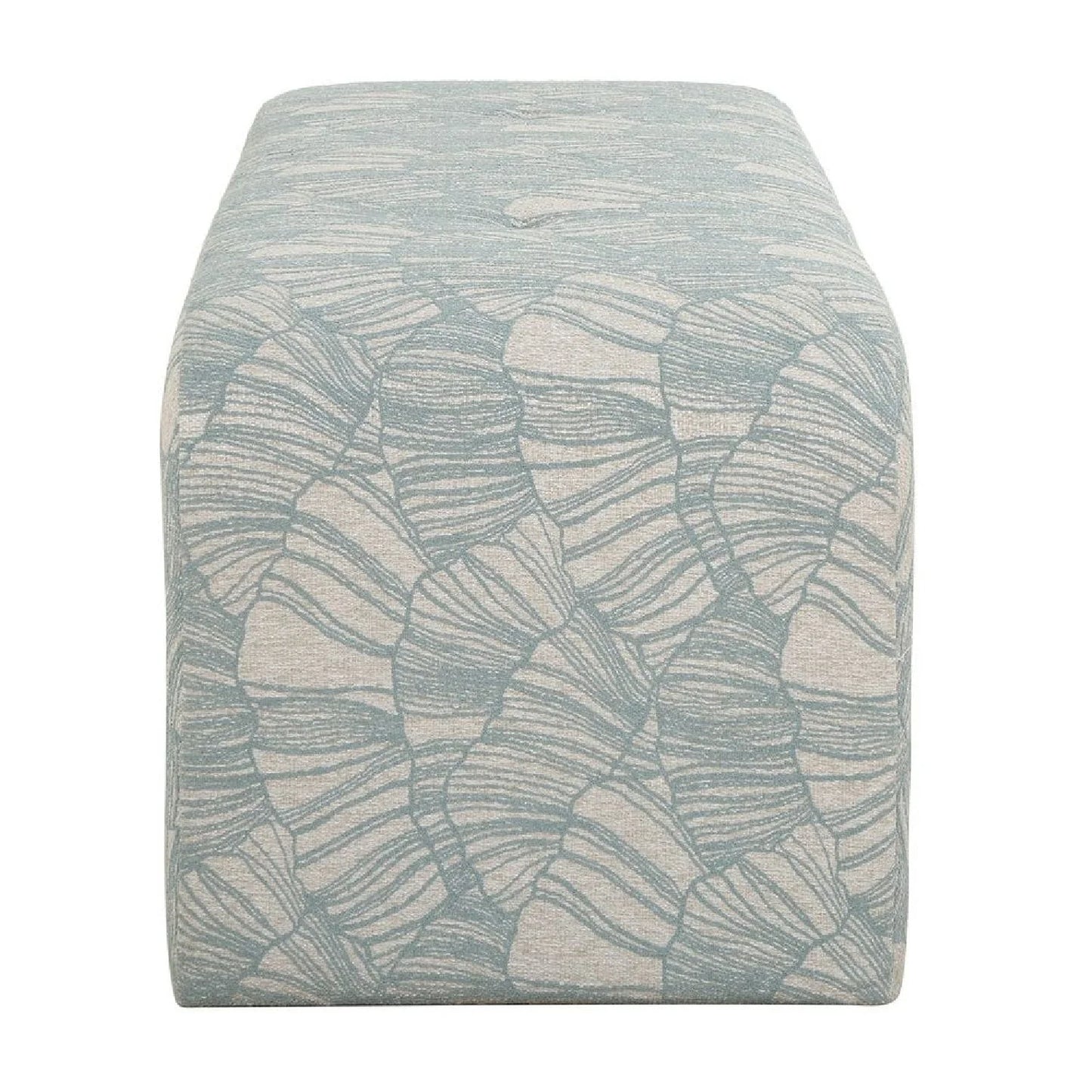 Luxury Blue Shell Printed Bench European Style for Villa