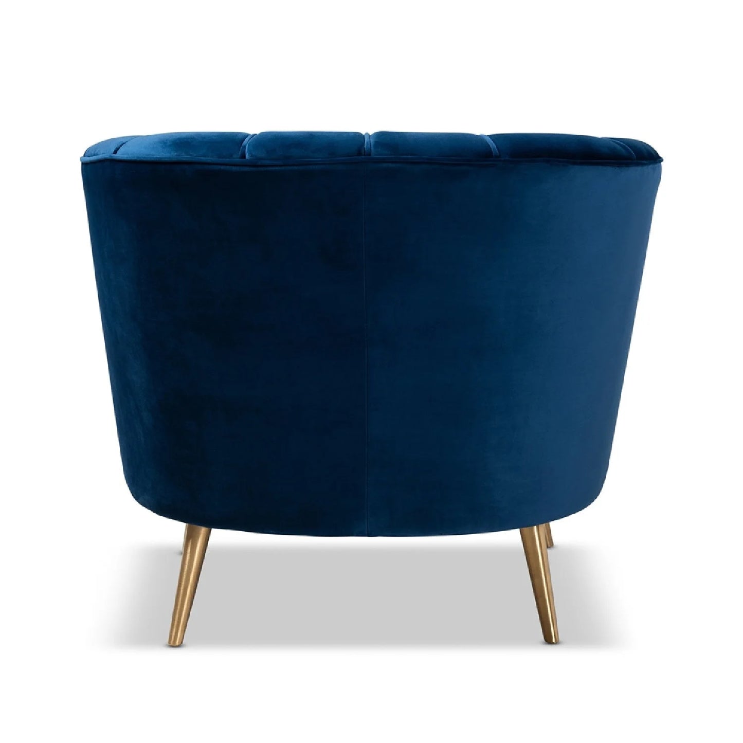 Luxury Blue Velvet Accent Chair Modern European Style for Villa
