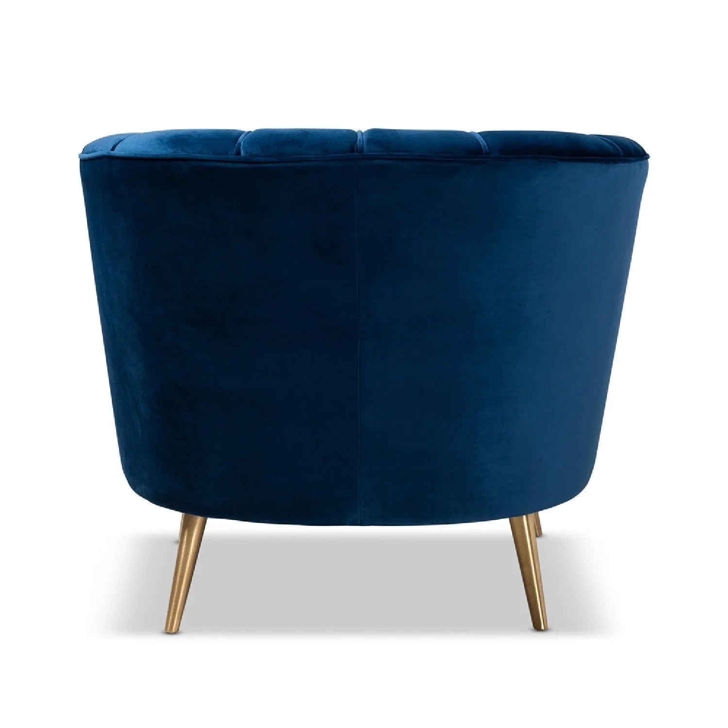 Luxury Blue Velvet Accent Chair Modern European Style for Villa